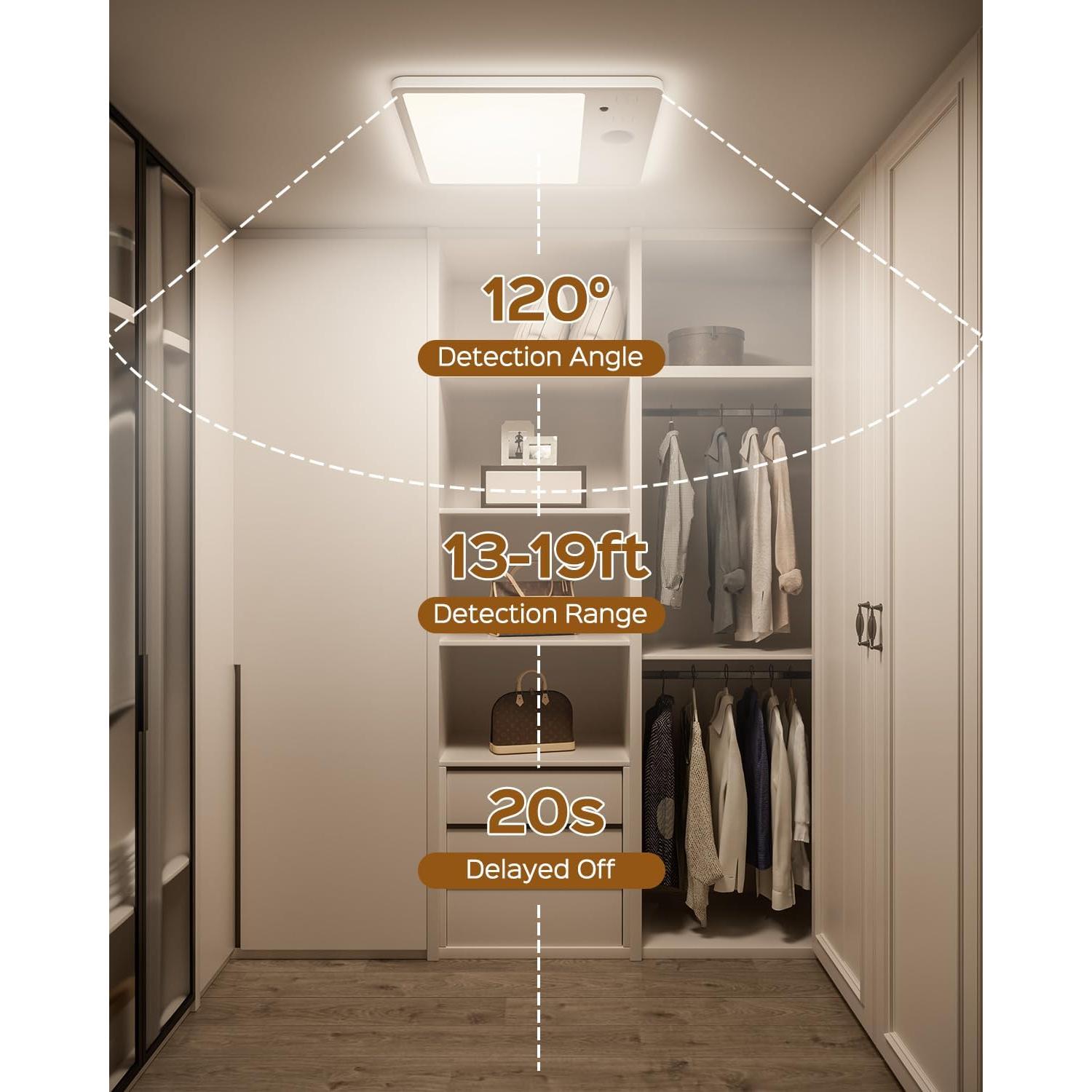 Luz de Techo Inalámbrica JACKYLED con Sensor de Movimiento 8000mAh