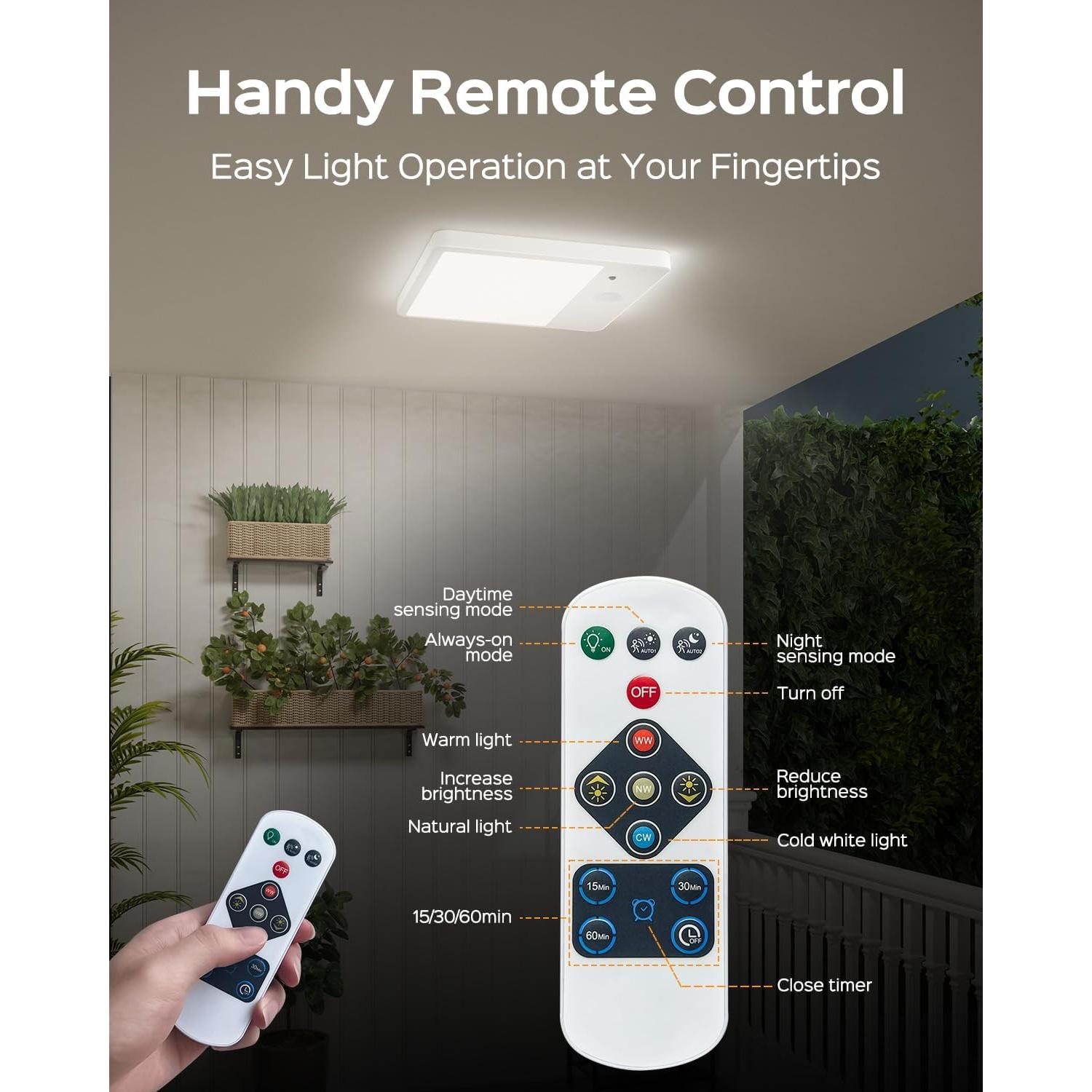 Luz de Techo Inalámbrica JACKYLED con Sensor de Movimiento 8000mAh