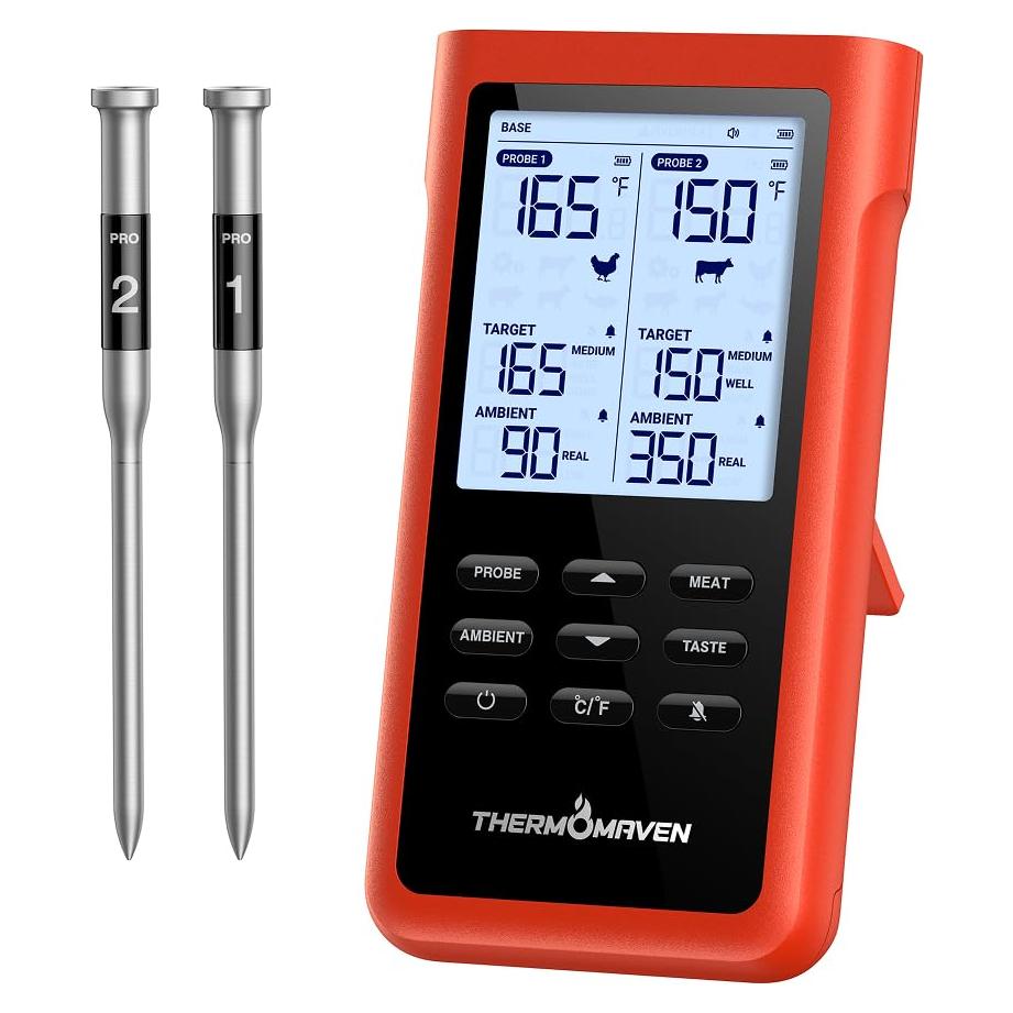 Termómetro de Carne Inalámbrico ThermoMaven WT12, 6 Sensores NIST