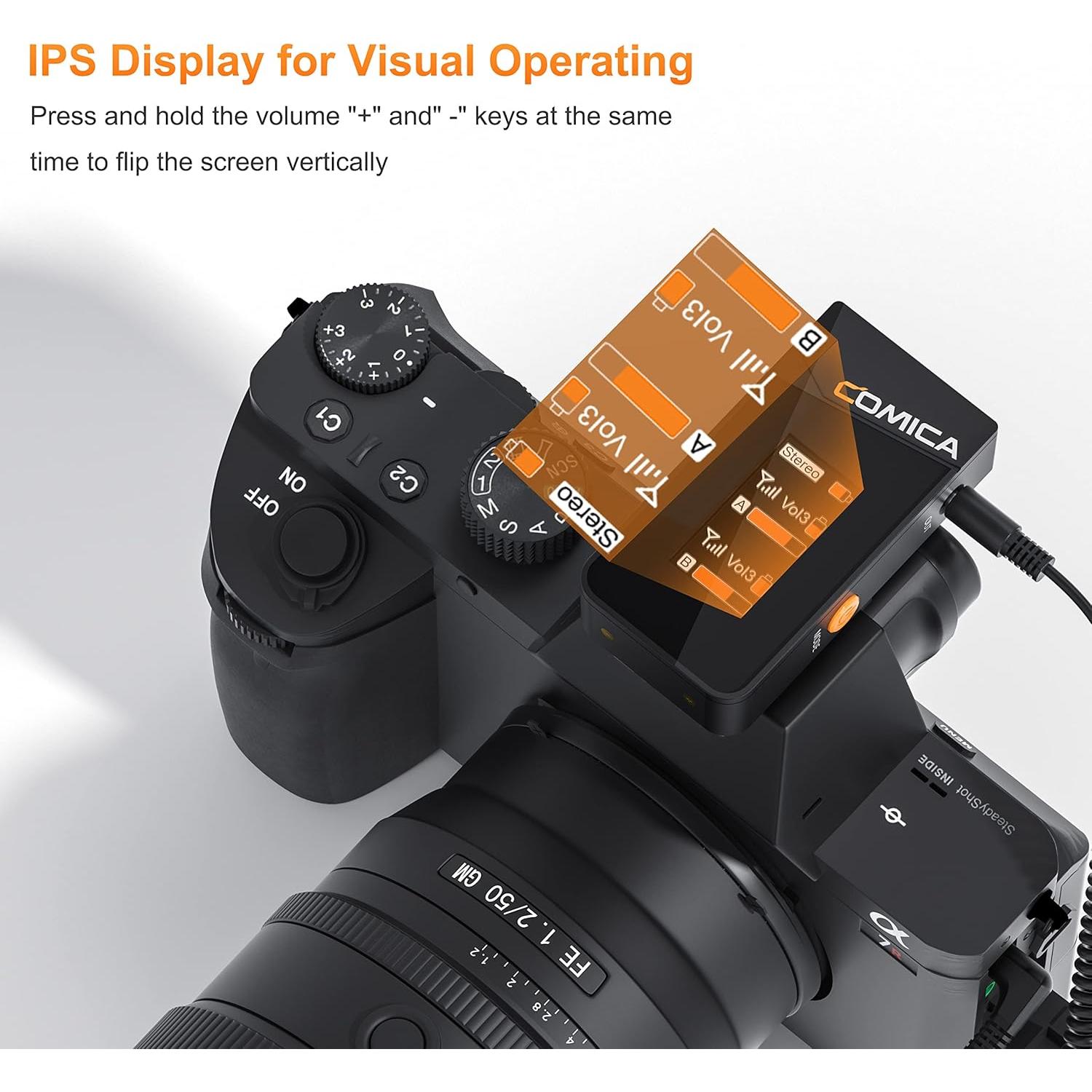 Micrófono Lavalier Inalámbrico COMICA Vimo C1 con Cancelación de Ruido