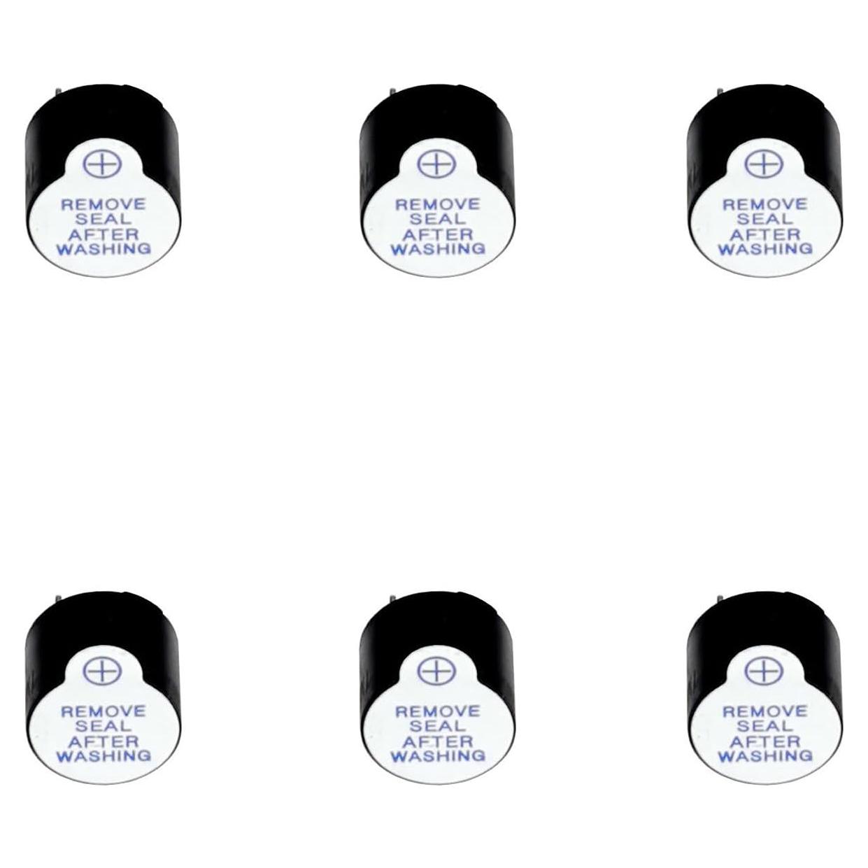 6 Zumbadores Electrónicos Activos 12V DHSKZRMJ 12x9.5mm