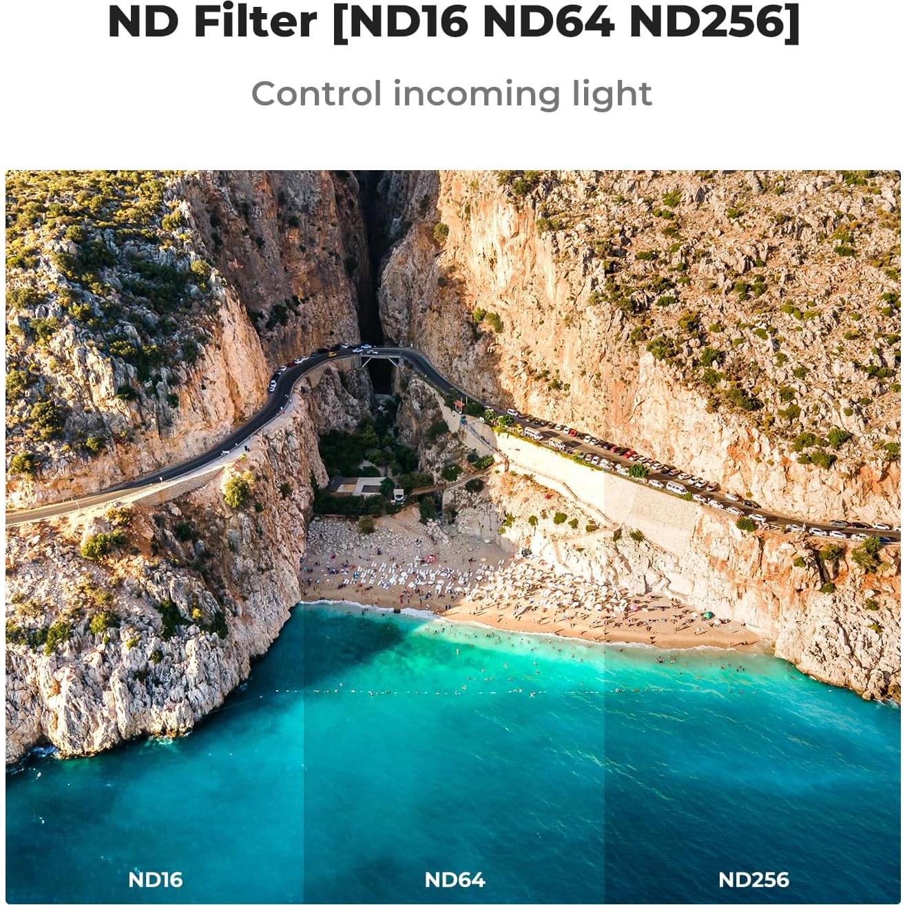 Set de Filtros K&F Concept para DJI Mini 4 Pro - 5 Piezas ND16 ND64 ND256 CPL UV