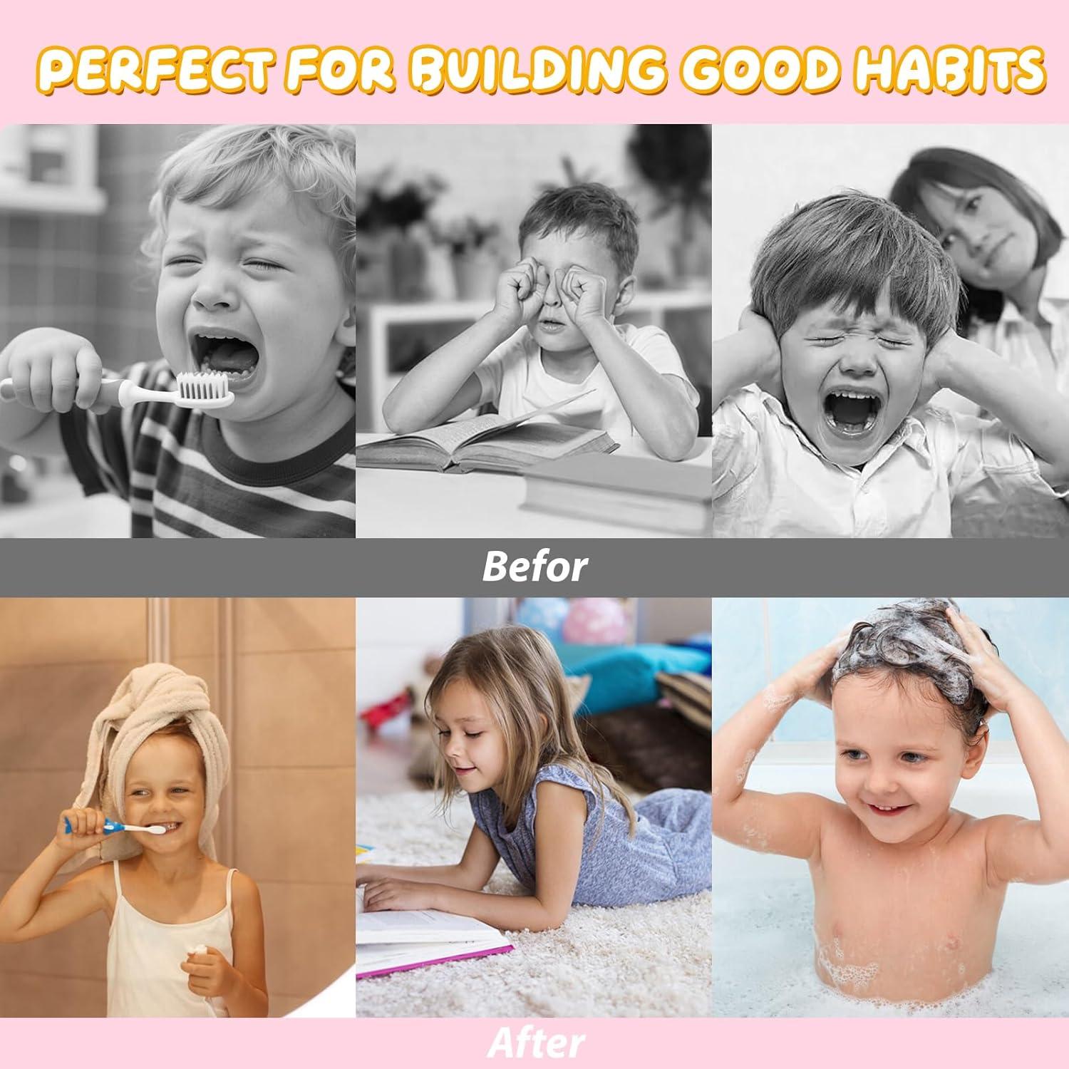 Tabla de Rutina de Tarde AINBIN para Niños con 5 Luces Táctiles