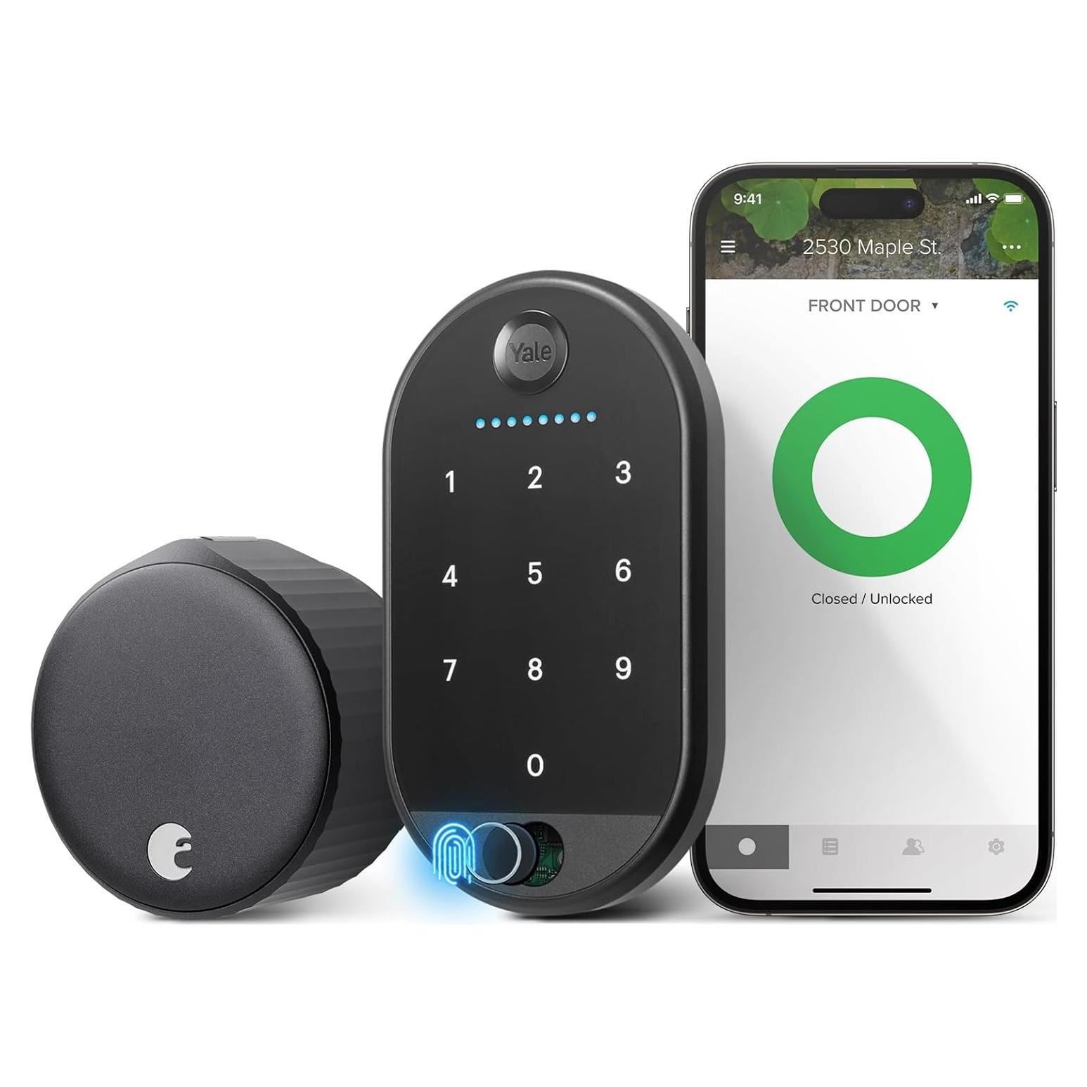 Cerradura Inteligente Wi-Fi Yale August con Teclado Táctil Negro
