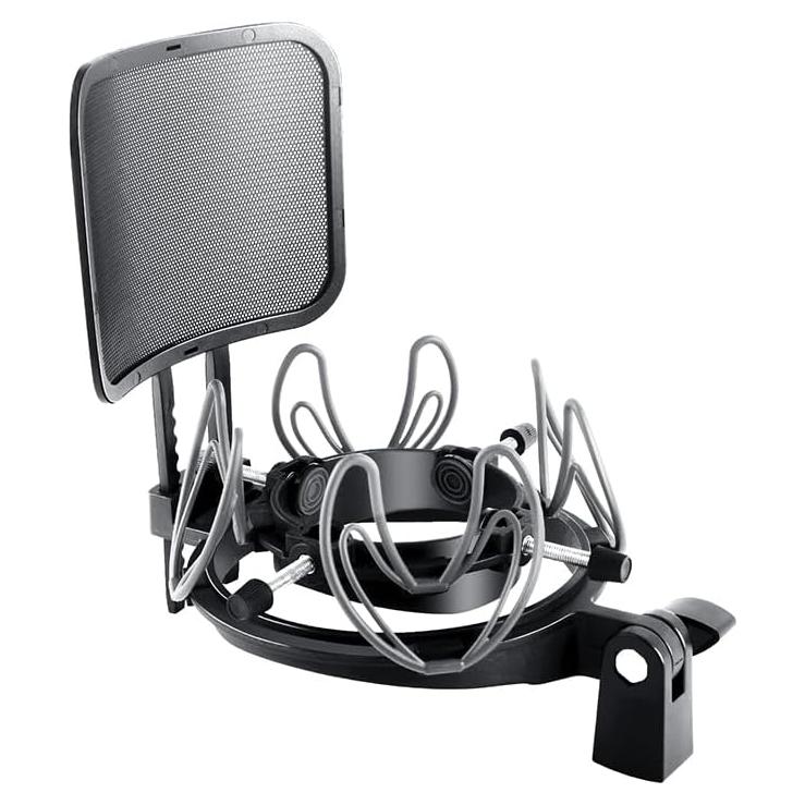 Soporte de micrófono antivibración SUUNTOK con filtro anti-pop