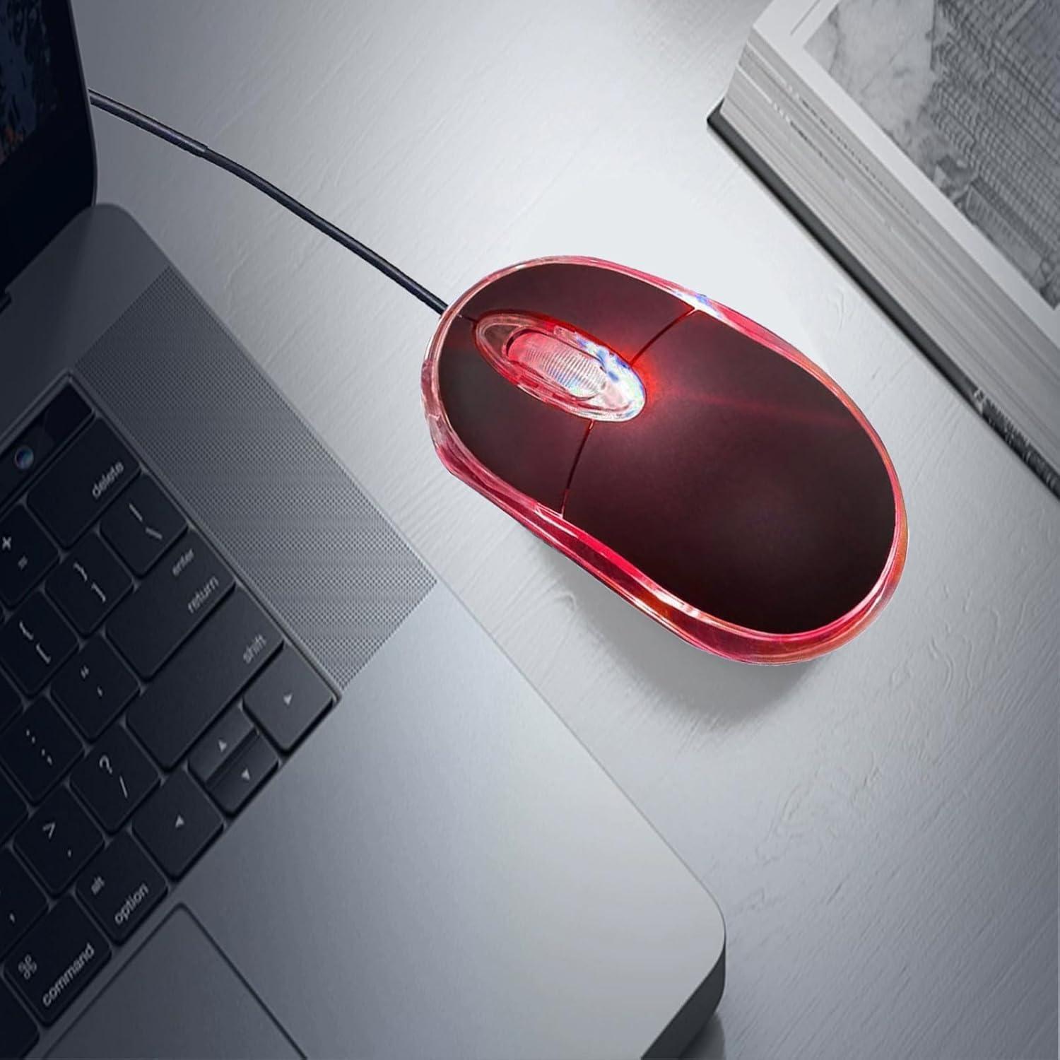 Paquete de 10 Ratones Ópticos USB Ergonómicos Guiheng Negro