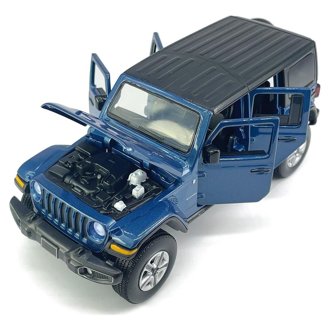 Coche de Juguete Diecast SUV VIIGER Wrangler Sahara 1/32 Azul