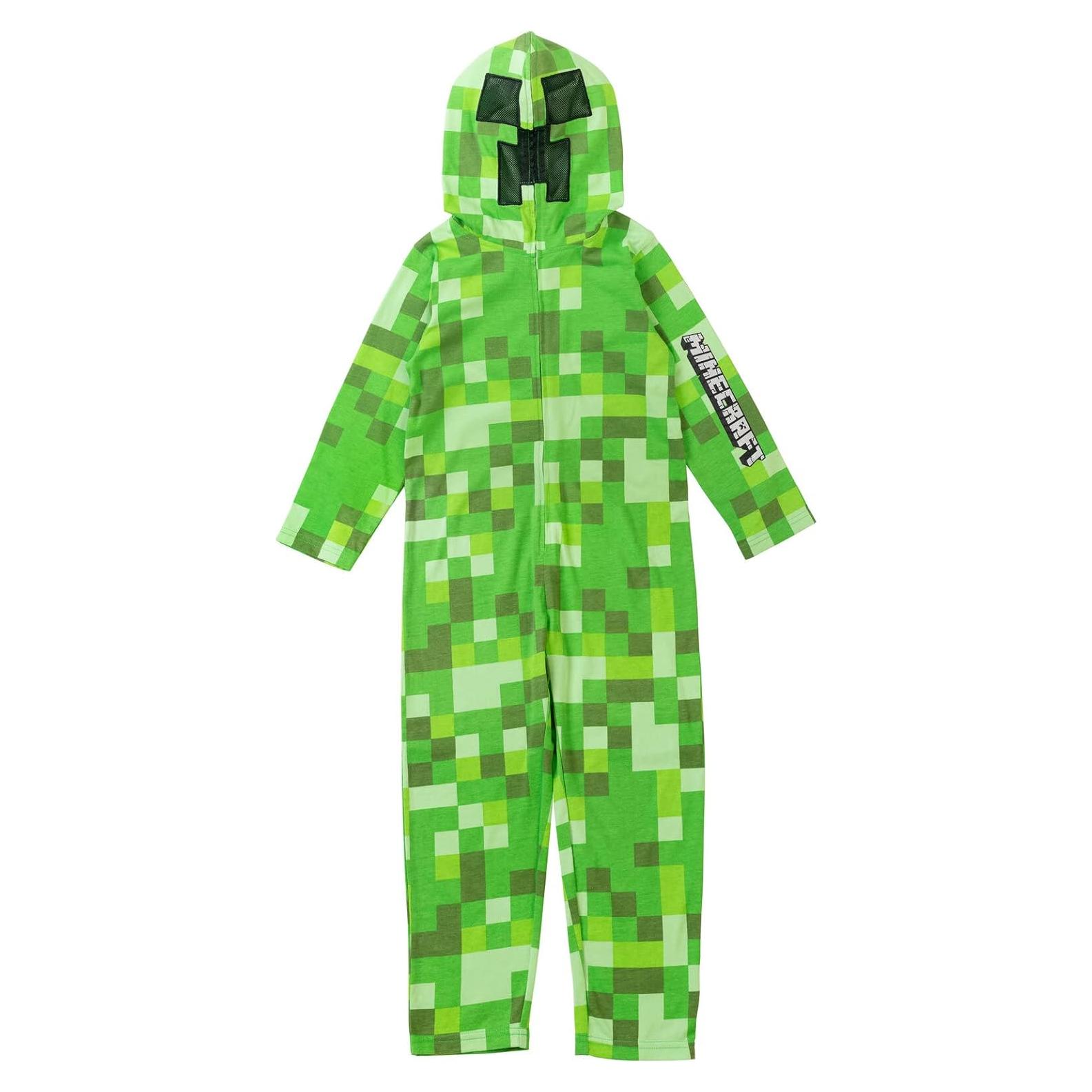Overol de Disfraz Minecraft Creeper para Niños - Verde