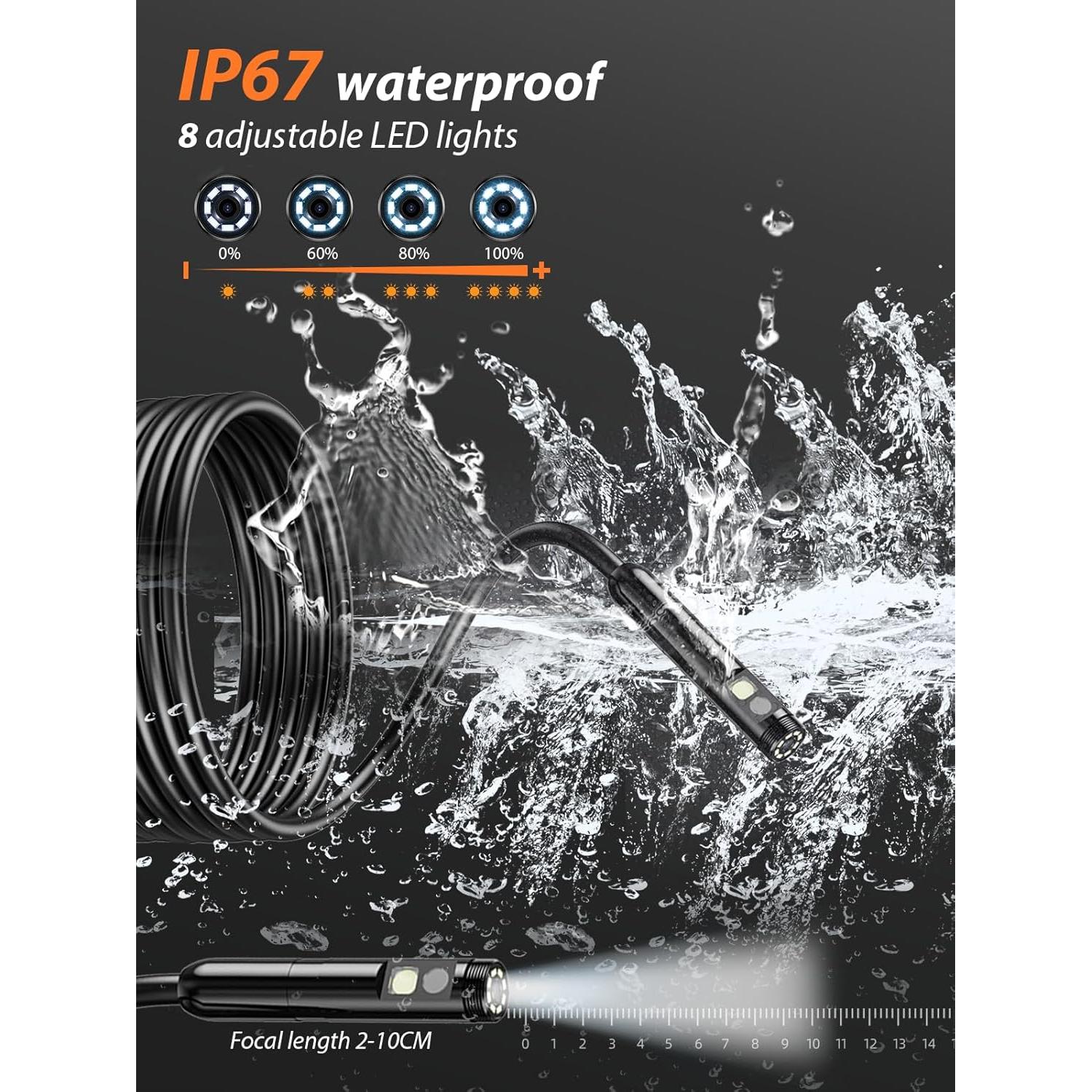 Cámara Endoscópica Vorth C33 Doble Lente 5m IP67 1080P