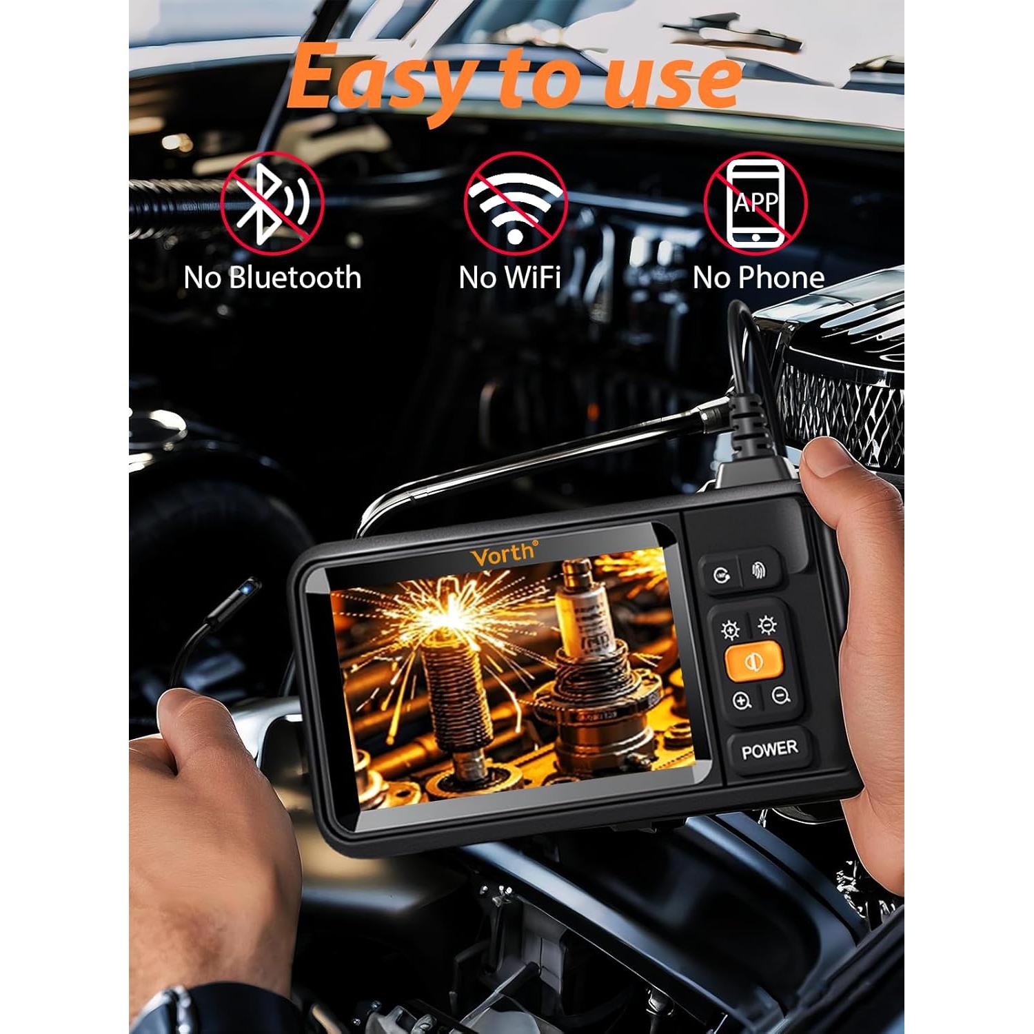 Cámara Endoscópica Vorth C33 Doble Lente 5m IP67 1080P