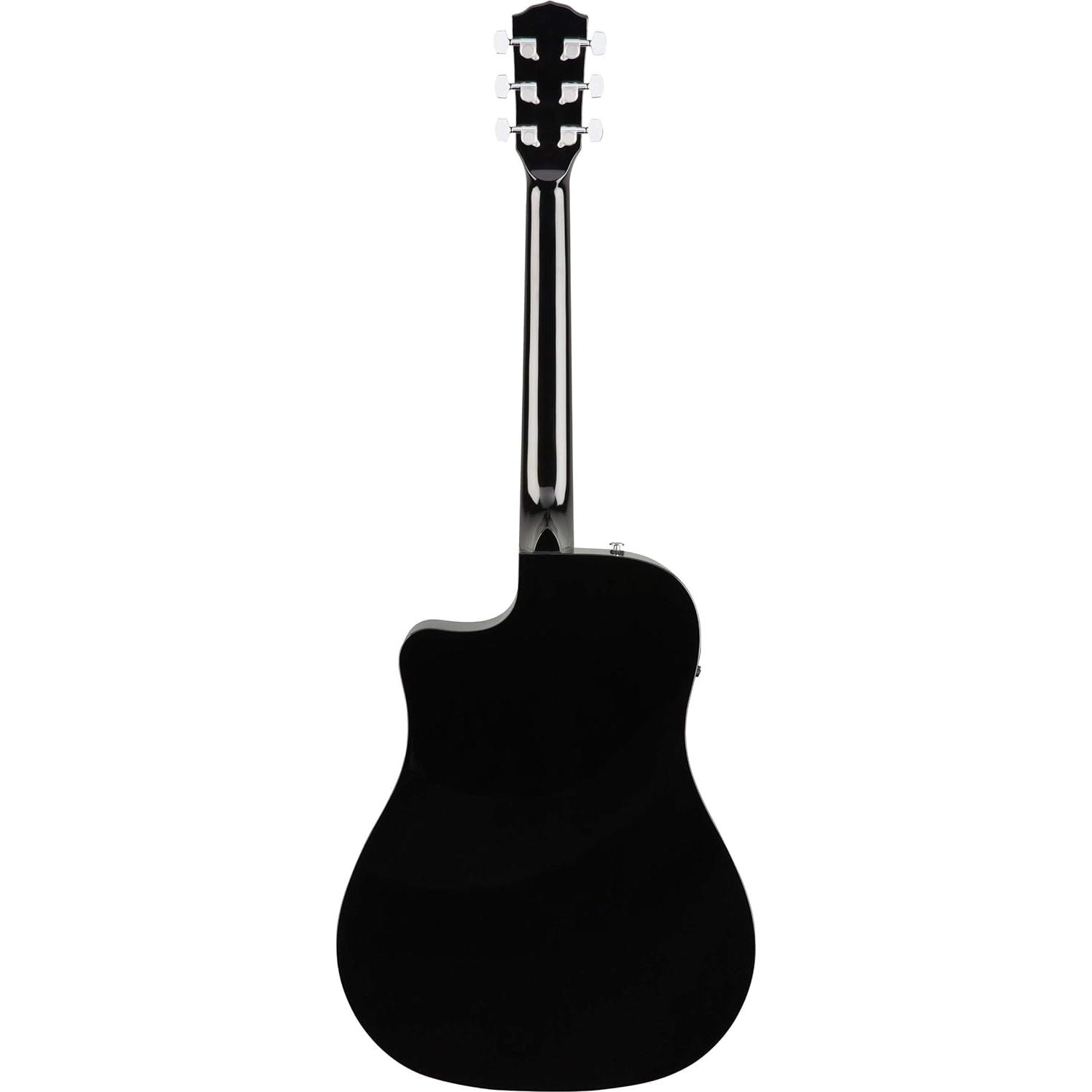 Guitarra Acústica-Eléctrica Fender CD-60SCE Negra con Accesorios
