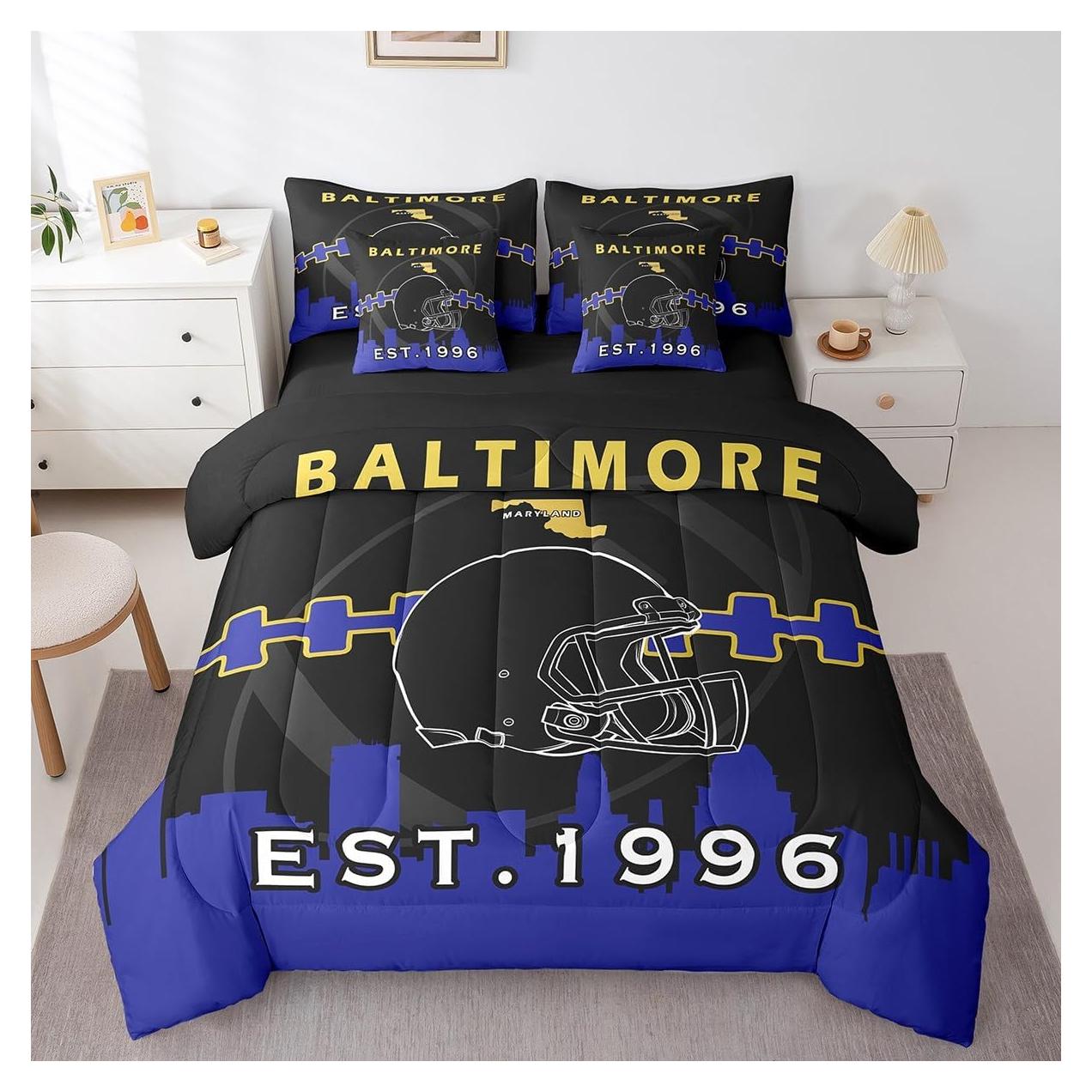 Juego de Edredón 7 Piezas Erosebridal Individual Fútbol