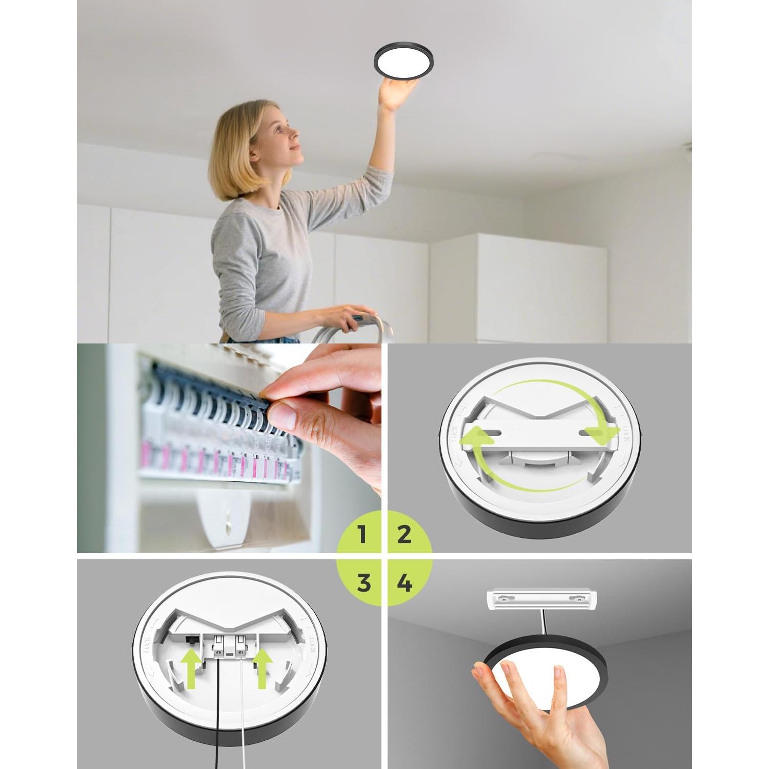 Lámpara de Techo LED Empotrada Hepside 15W 3000K/4000K/6000K