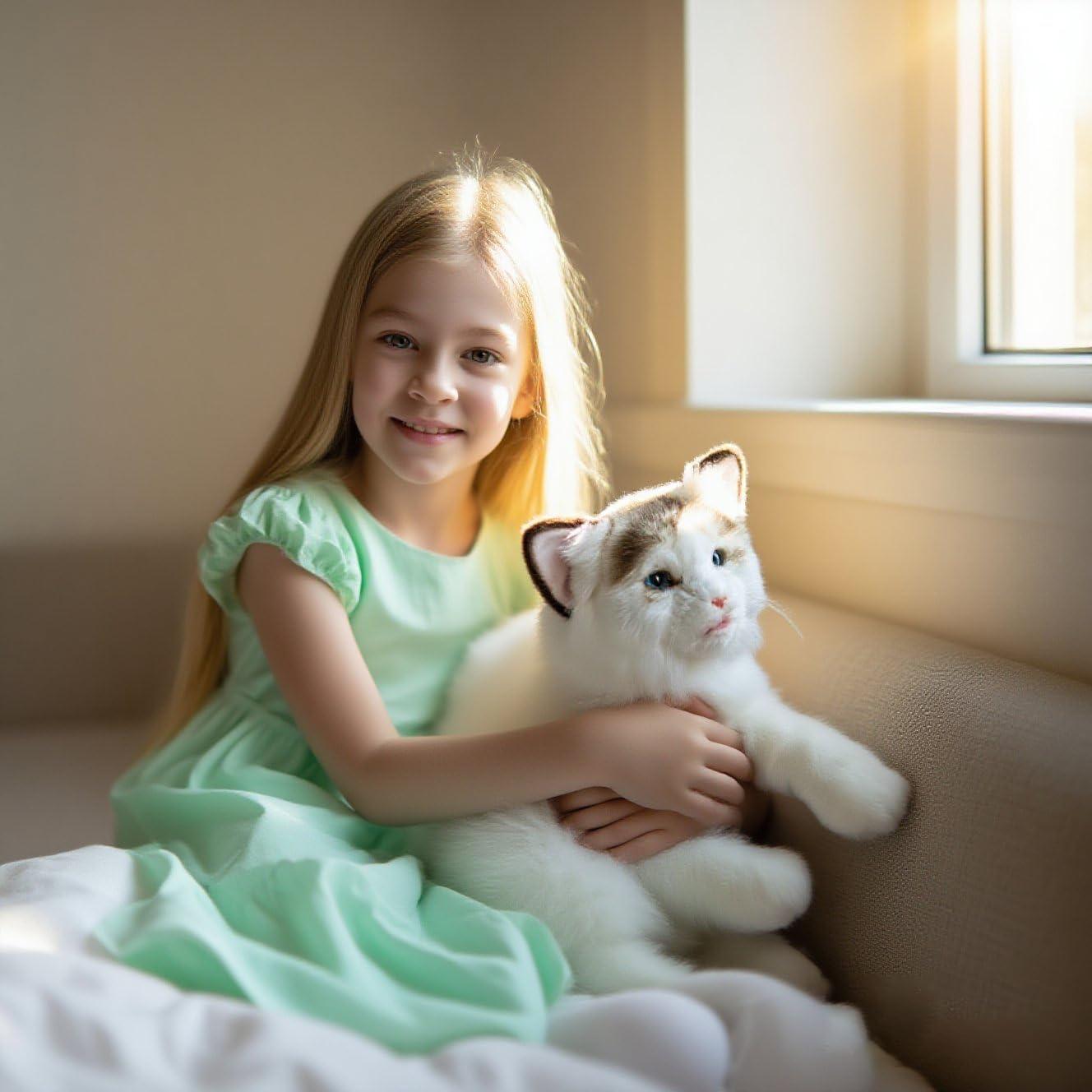 Gato de Peluche Interactivo FLUFFYFUN RAC01 38cm Blanco