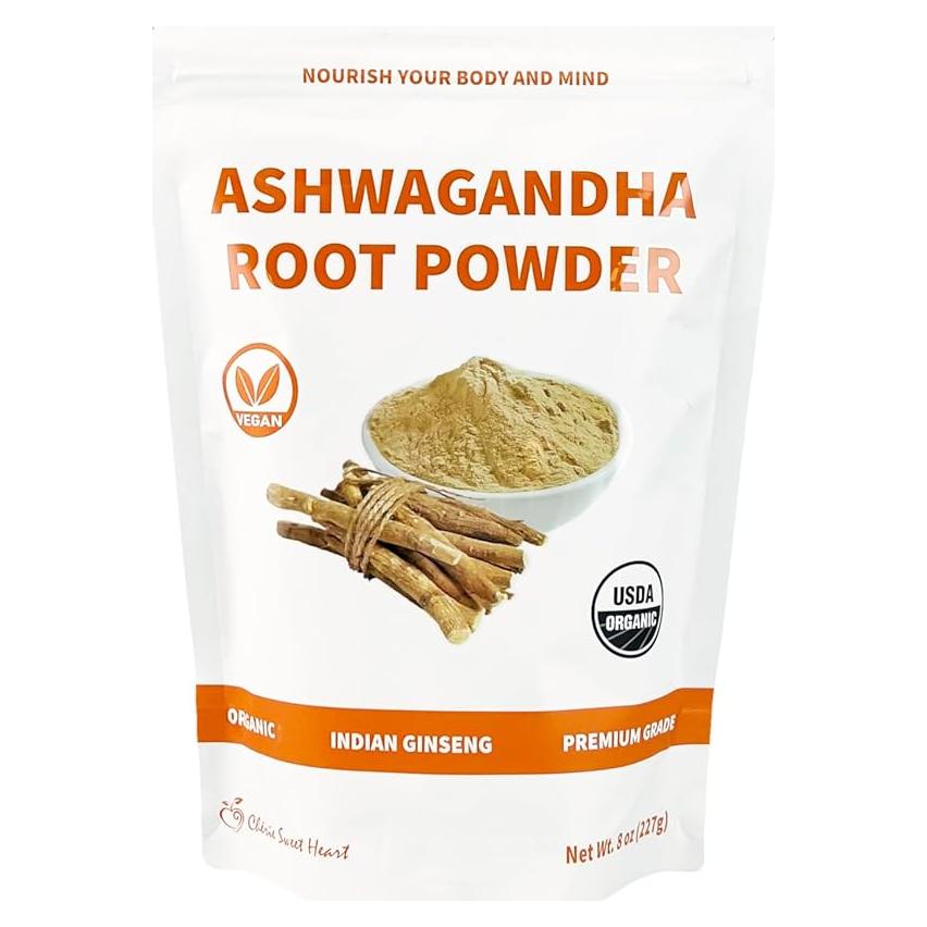 Polvo de Raíz de Ashwagandha Orgánico Cherie Sweet Heart 227g