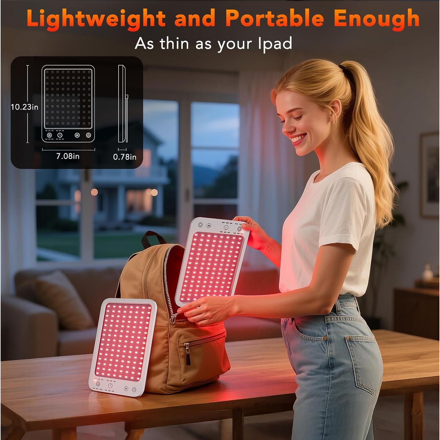 Lámpara de Terapia de Luz Roja ZonGym 660nm 850nm 6 Niveles