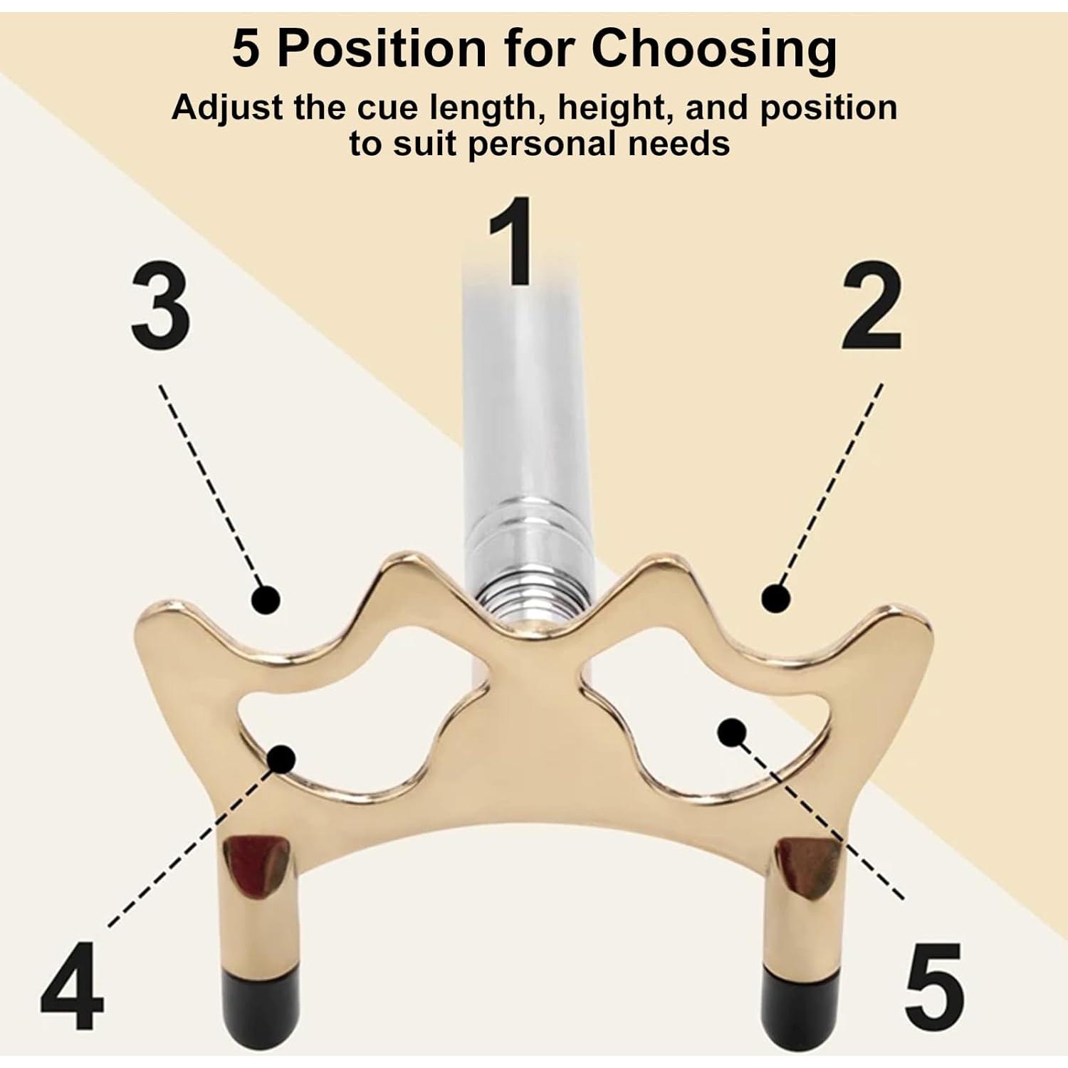 Puente de Billar Retráctil Yoqanr 35-150cm con Cabeza de Latón