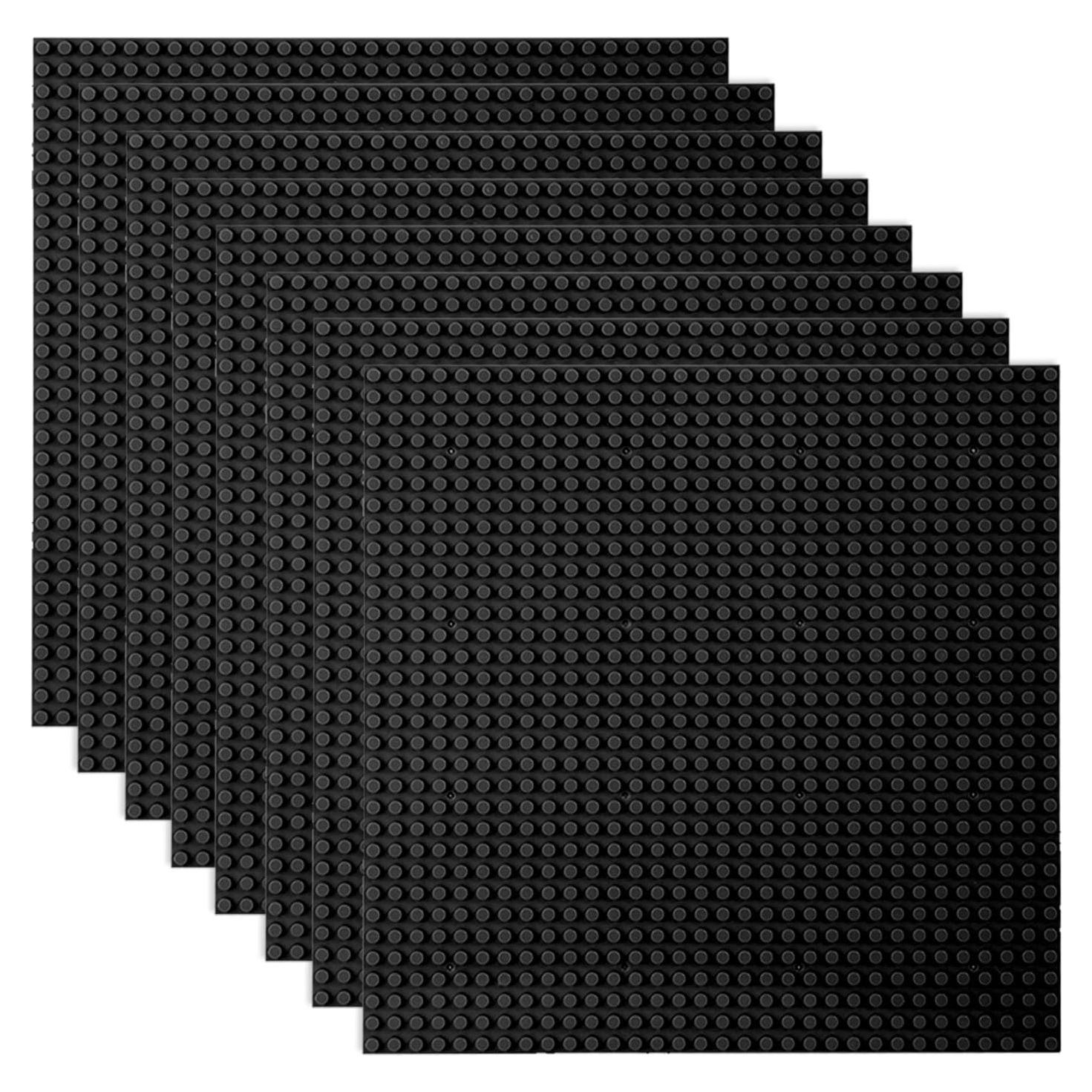 Placas Base de Construcción LVHERO 25cm x 25cm Paquete de 8 Negro