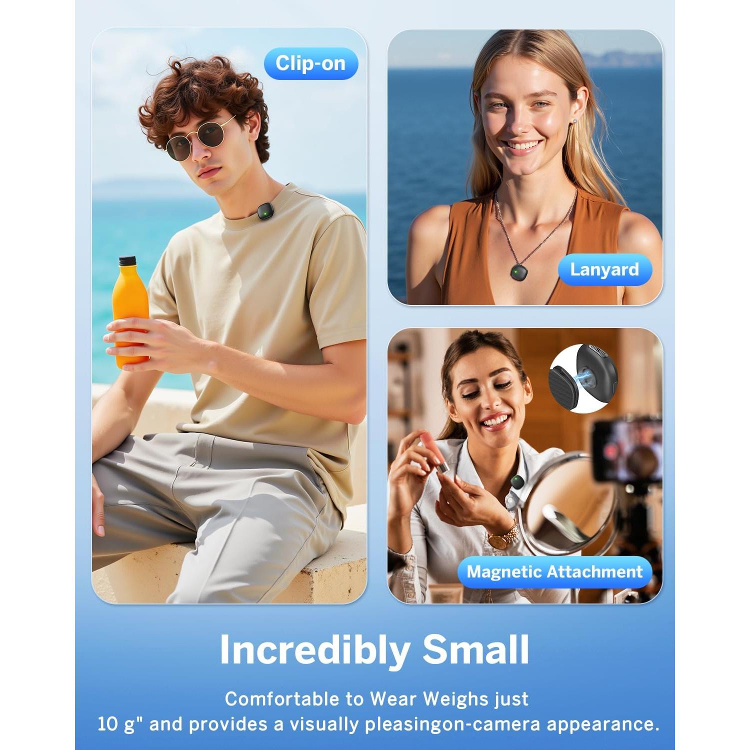 Micrófono Lavalier Inalámbrico WEWAHIVER V36 USB-C 40H Batería