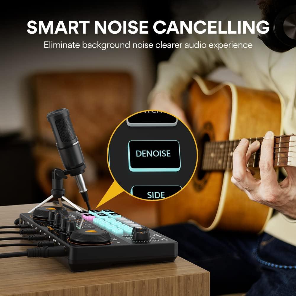 MAONO Mezclador de Audio para Podcast AU-AM200-S1 Todo en Uno