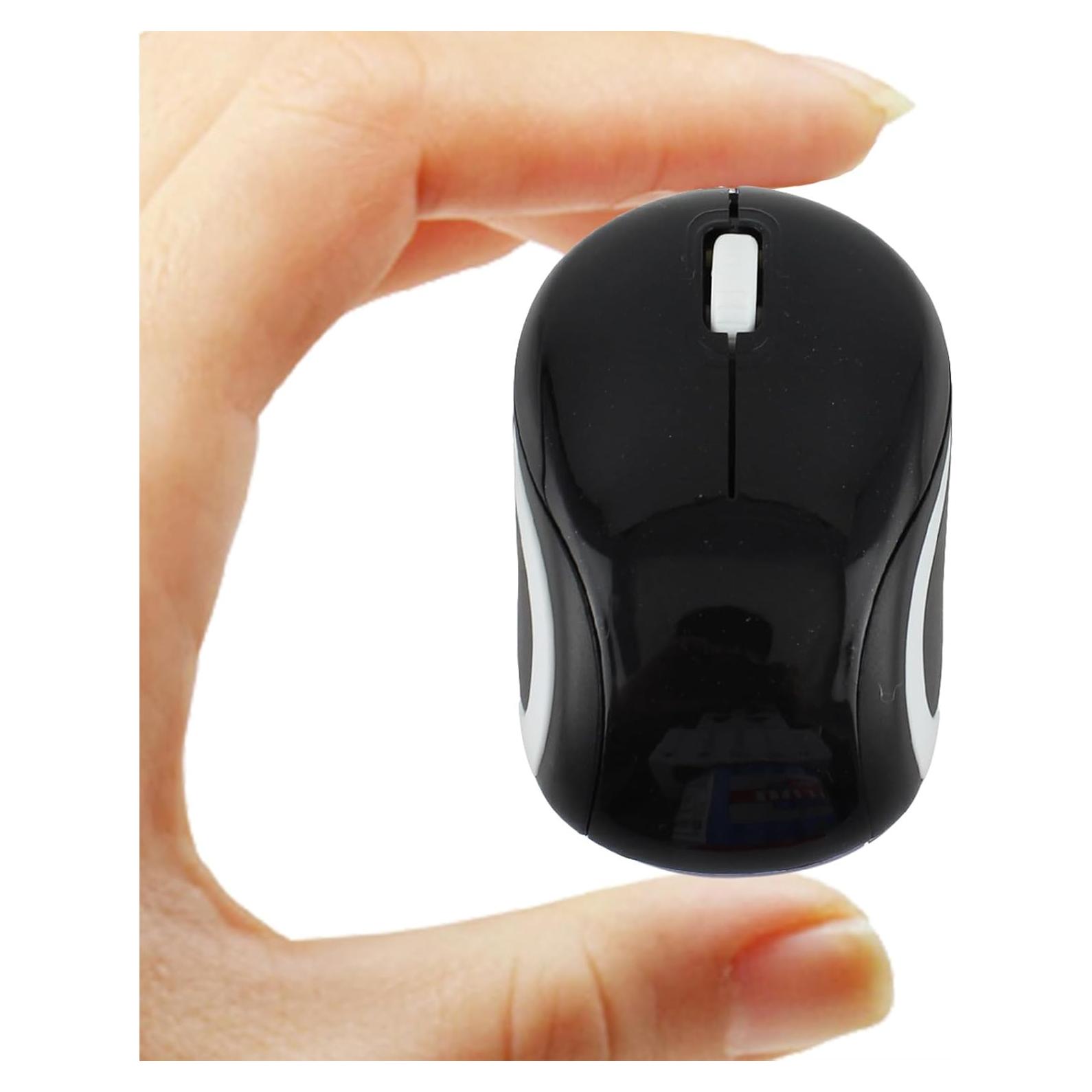 Mini Ratón Inalámbrico Genérico Negro 1000 DPI para Niños