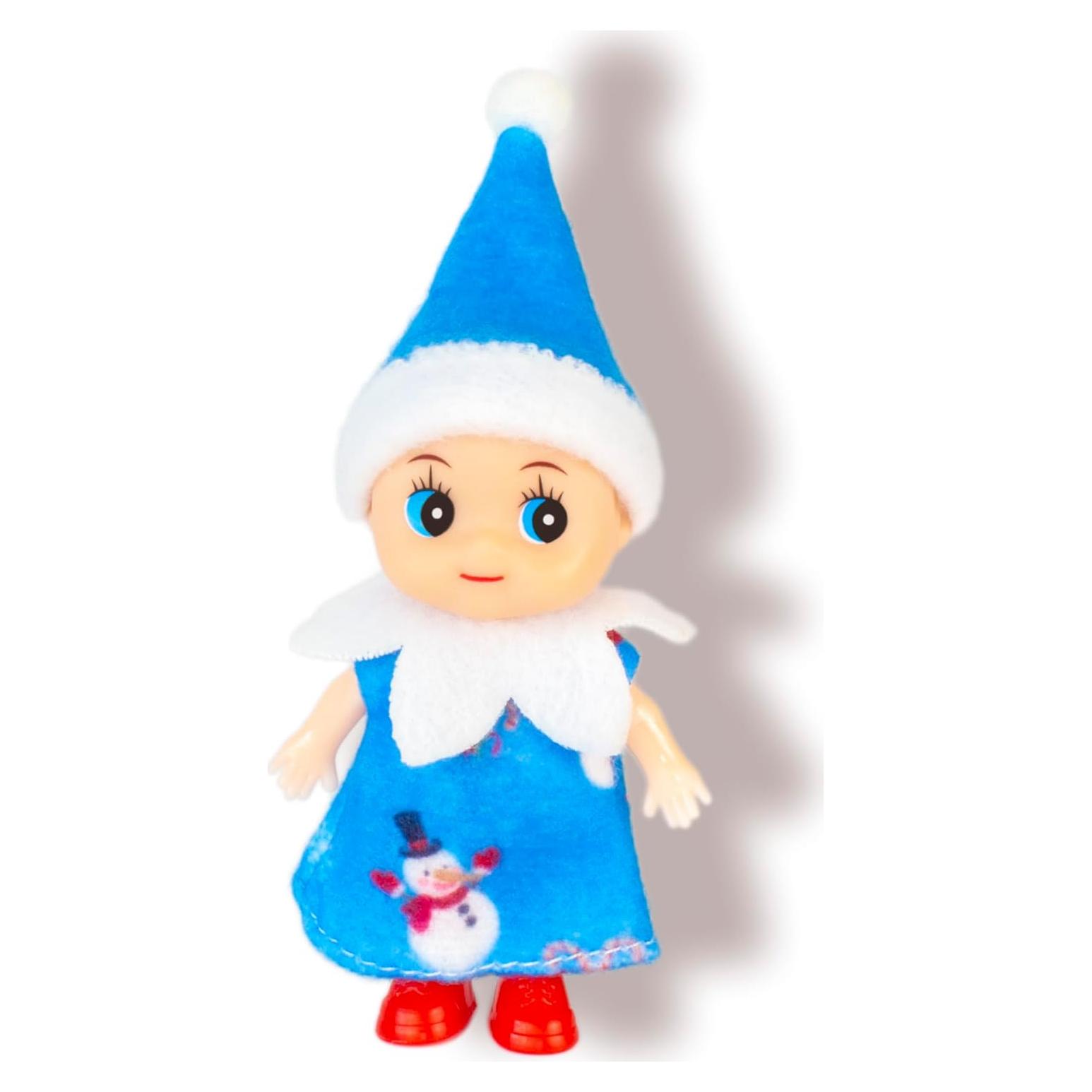 Muñeca Elfo Bebé Pequeño ZTI en Vestido Azul 10 cm