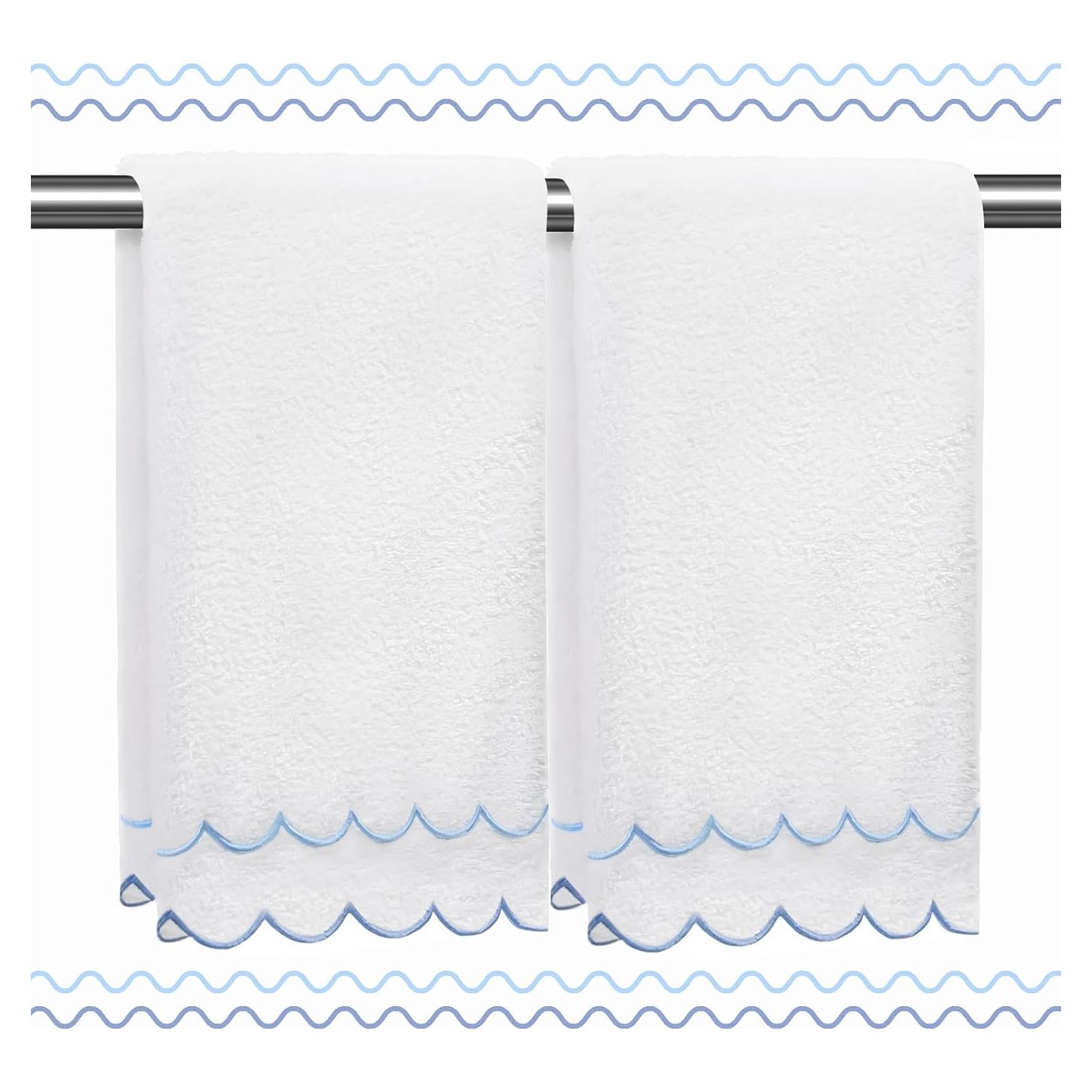 Toallas de Mano 100% Algodón RRBXIA 2 Pcs 40x68 cm Azul