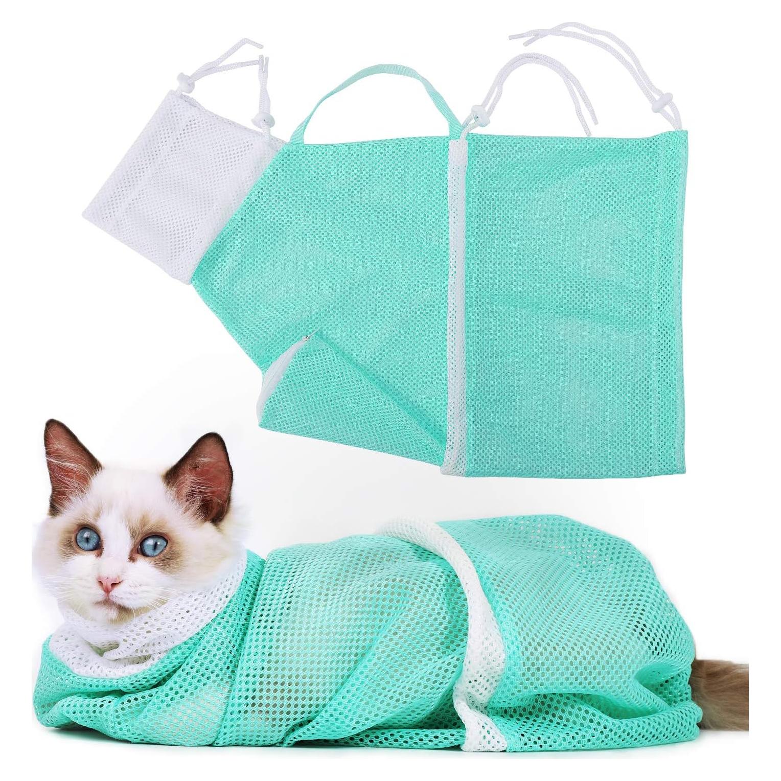 Bolsa de Baño para Gatos YLONG Verde Anti-Rasguños 55.88cm