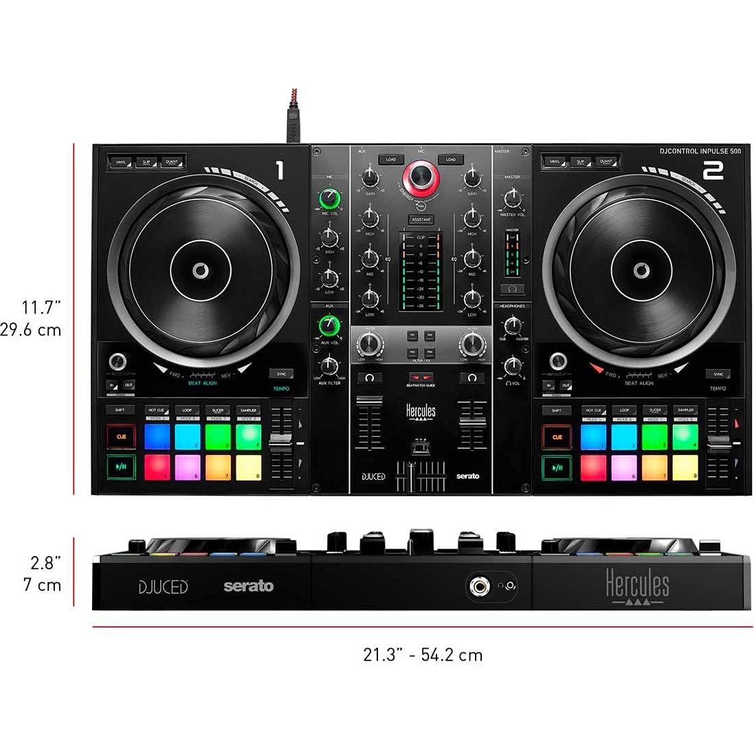 Controlador DJ Hercules DJControl Inpulse 500 USB 2 Canales