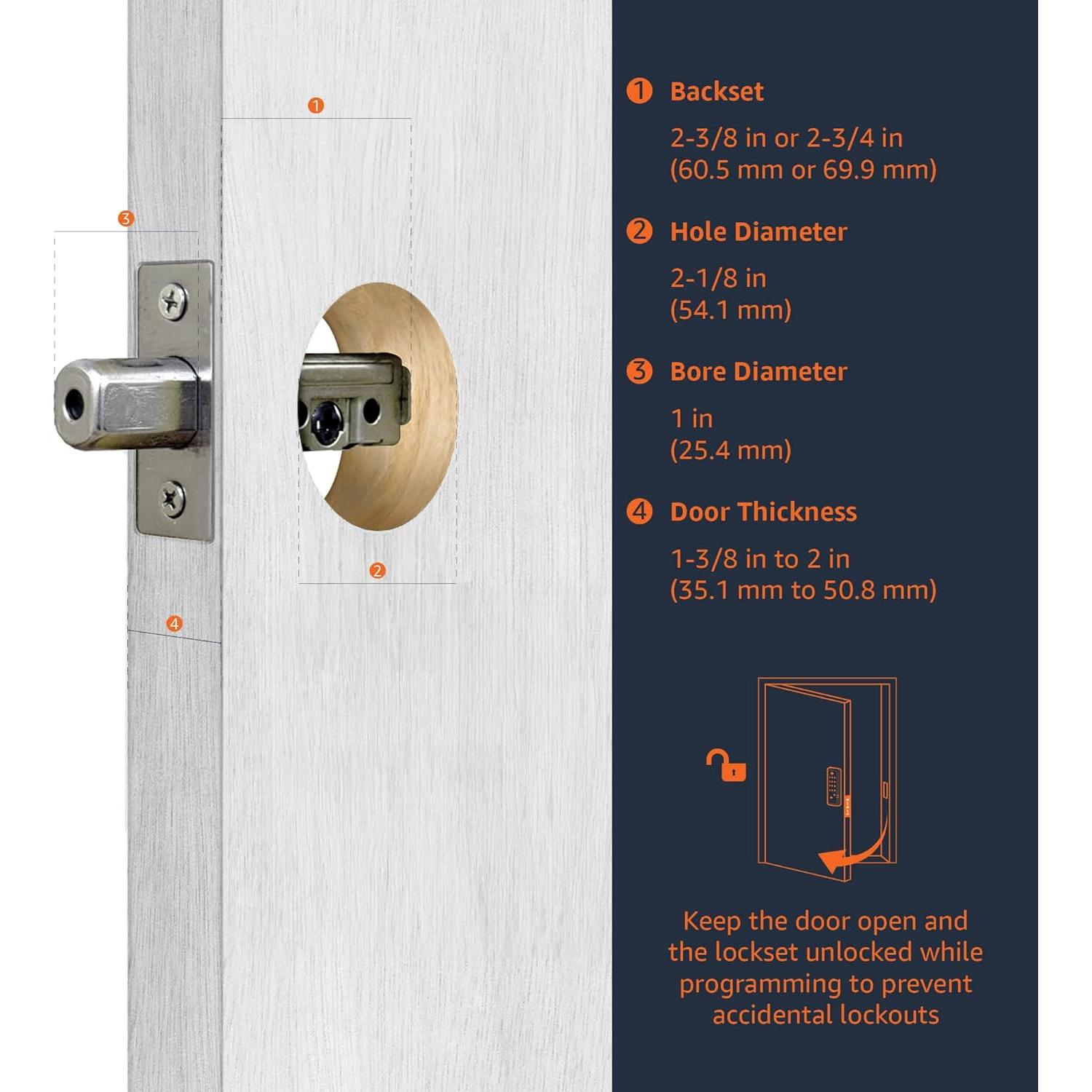 Cerradura Electrónica Amazon Basics Teclado Sin Llave Negra
