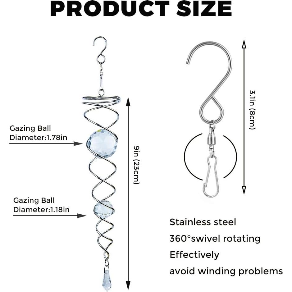 Bola de Observación Espiral 23 cm NPBIYOYG - Acero Inoxidable