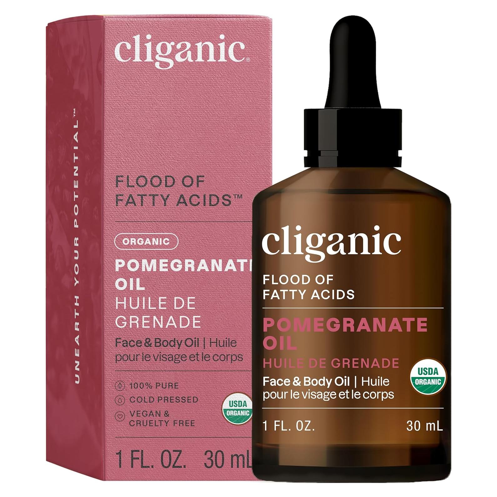 Aceite de Granada Orgánico Cliganic 30ml Puro Prensado en Frío