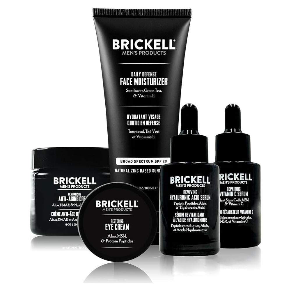 Rutina Anti-Envejecimiento para Hombres Brickell - 5 Productos