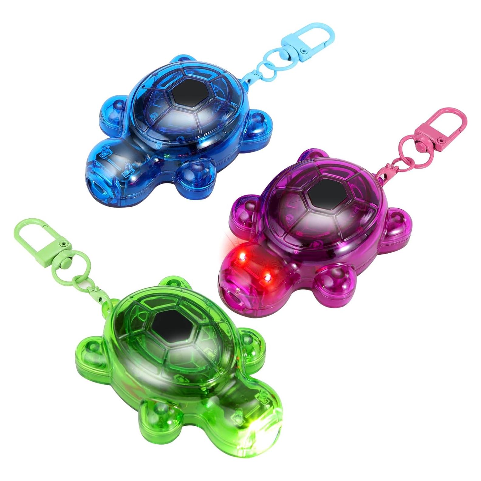 Juego de 3 llaveros de tortuga LED Rumenglai - Mini linternas