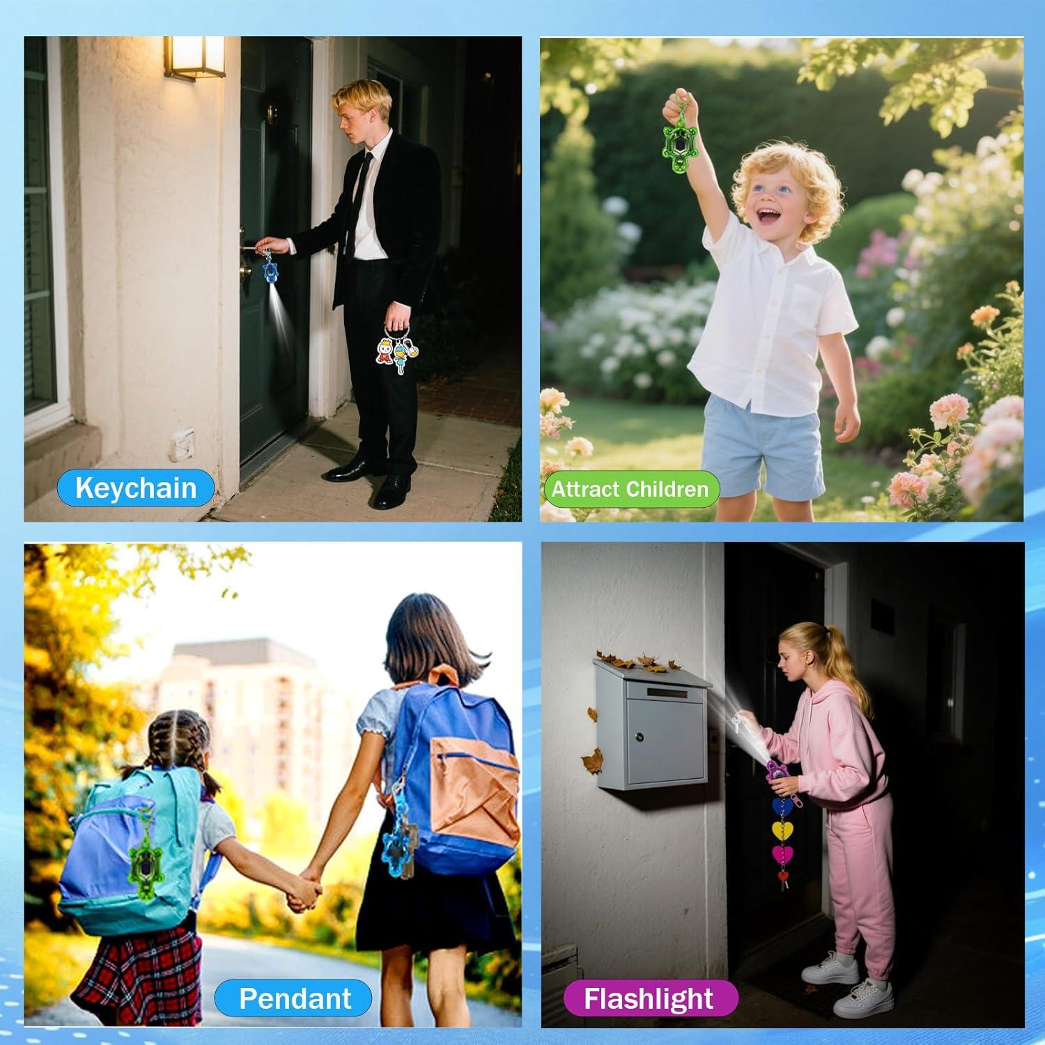 Juego de 3 llaveros de tortuga LED Rumenglai - Mini linternas