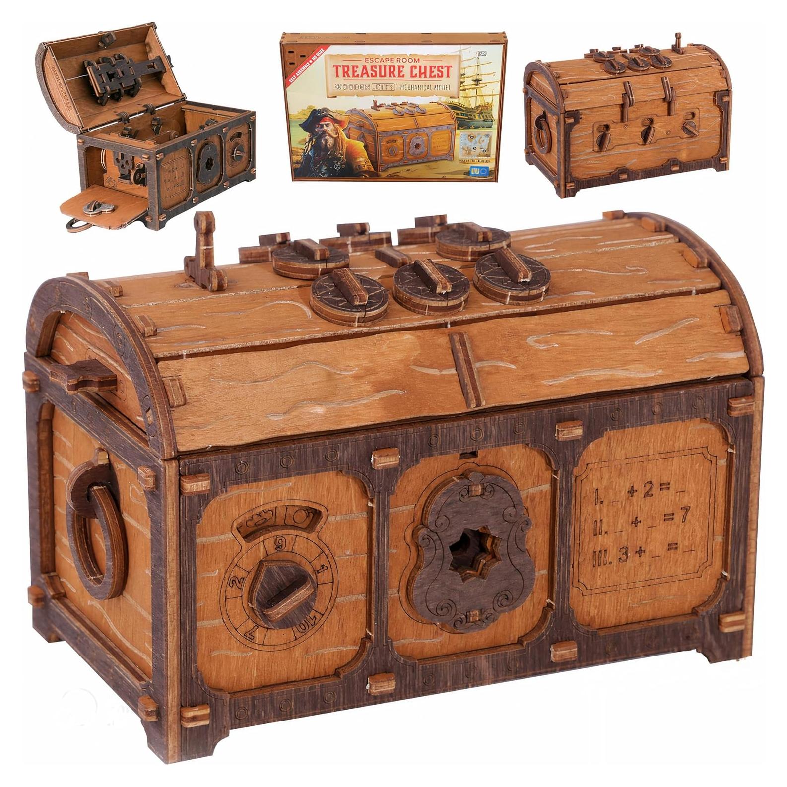 Cofre del Tesoro Wooden.City - Escape Room 3D Difícil