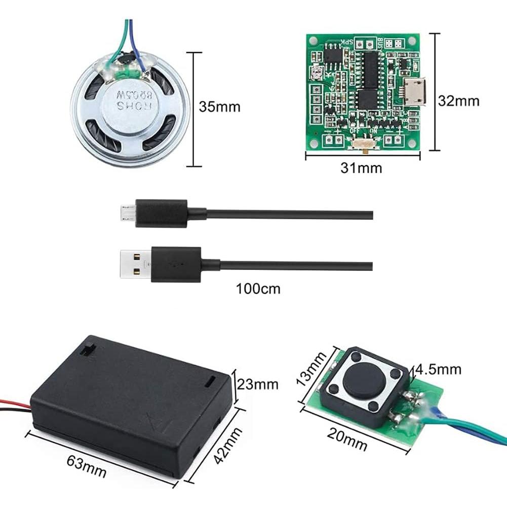 Módulo de Sonido Grabable 8MB Stemedu para Tarjetas Musicales