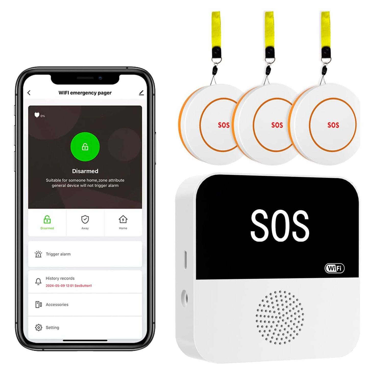 Paquete de 3 Botones de Llamada Inalámbricos LORA CF100-3P