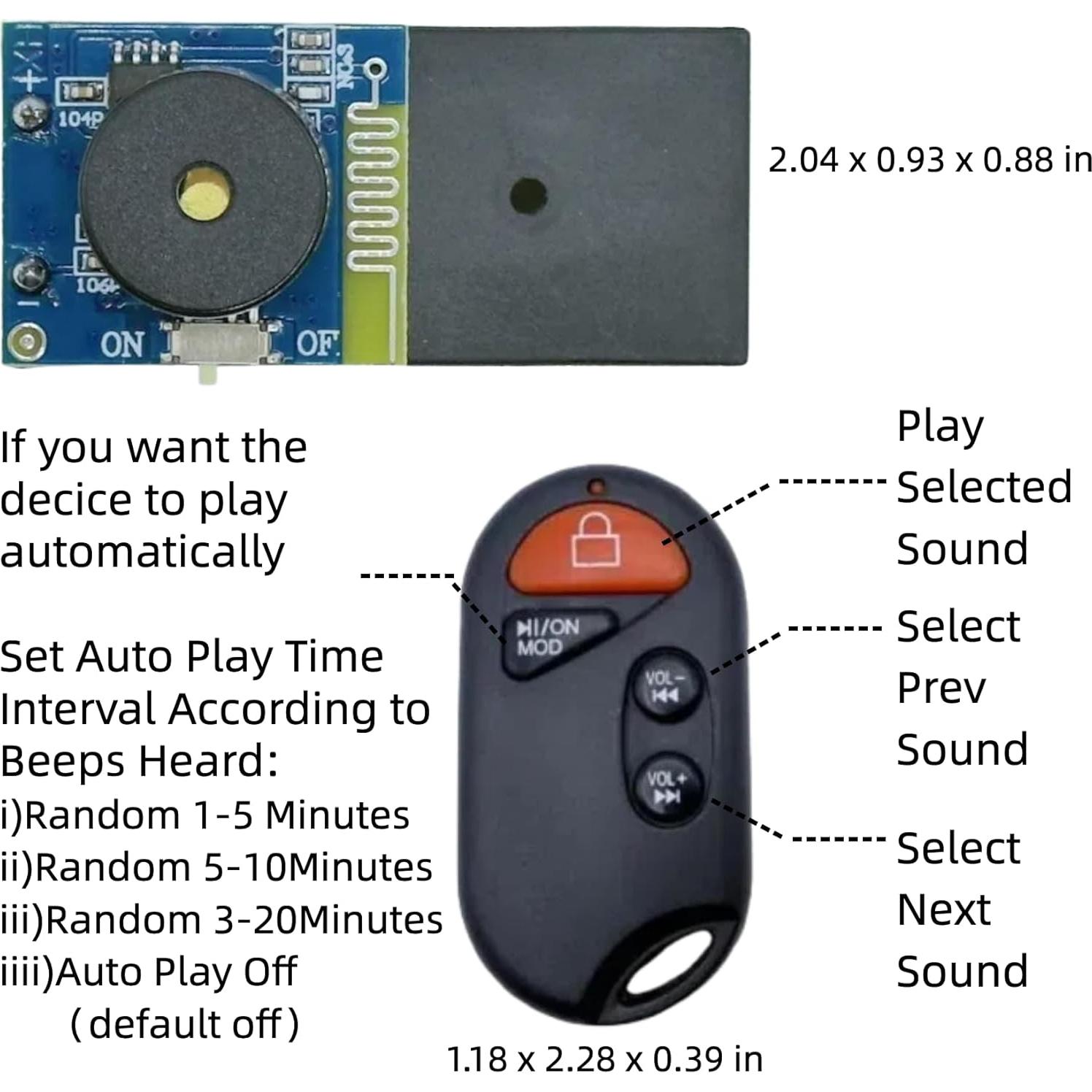 Generador de Ruido de Broma Control Remoto HongTuo - 7 Sonidos