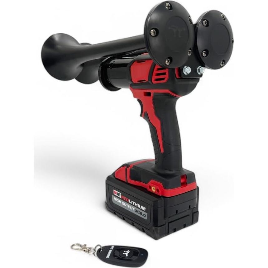 Claxon de Tren Impacto Doble Trompeta 130dB Inalámbrico