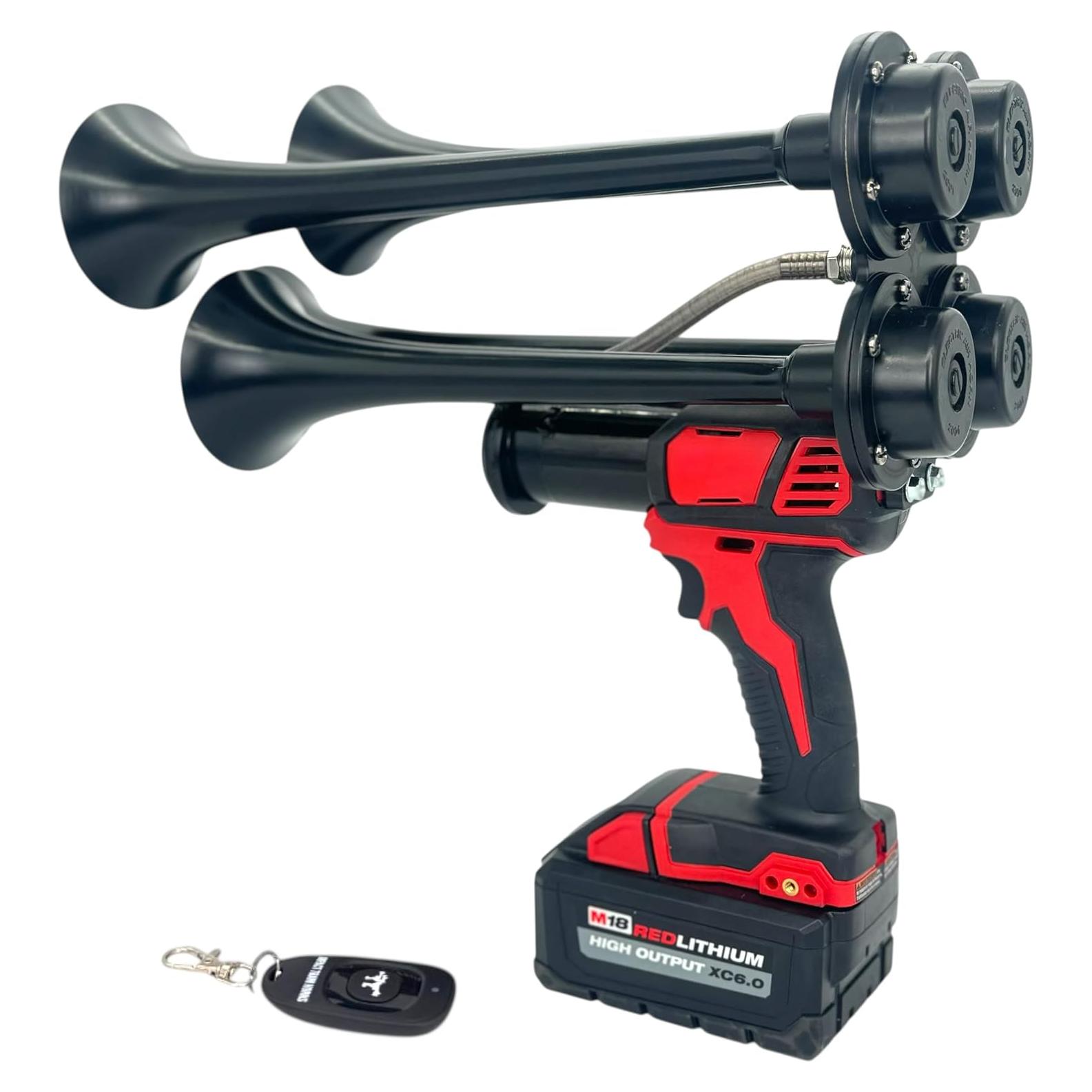 Bocina de Aire Inalámbrica Impact Train Horn 150 dB 4 Trompetas