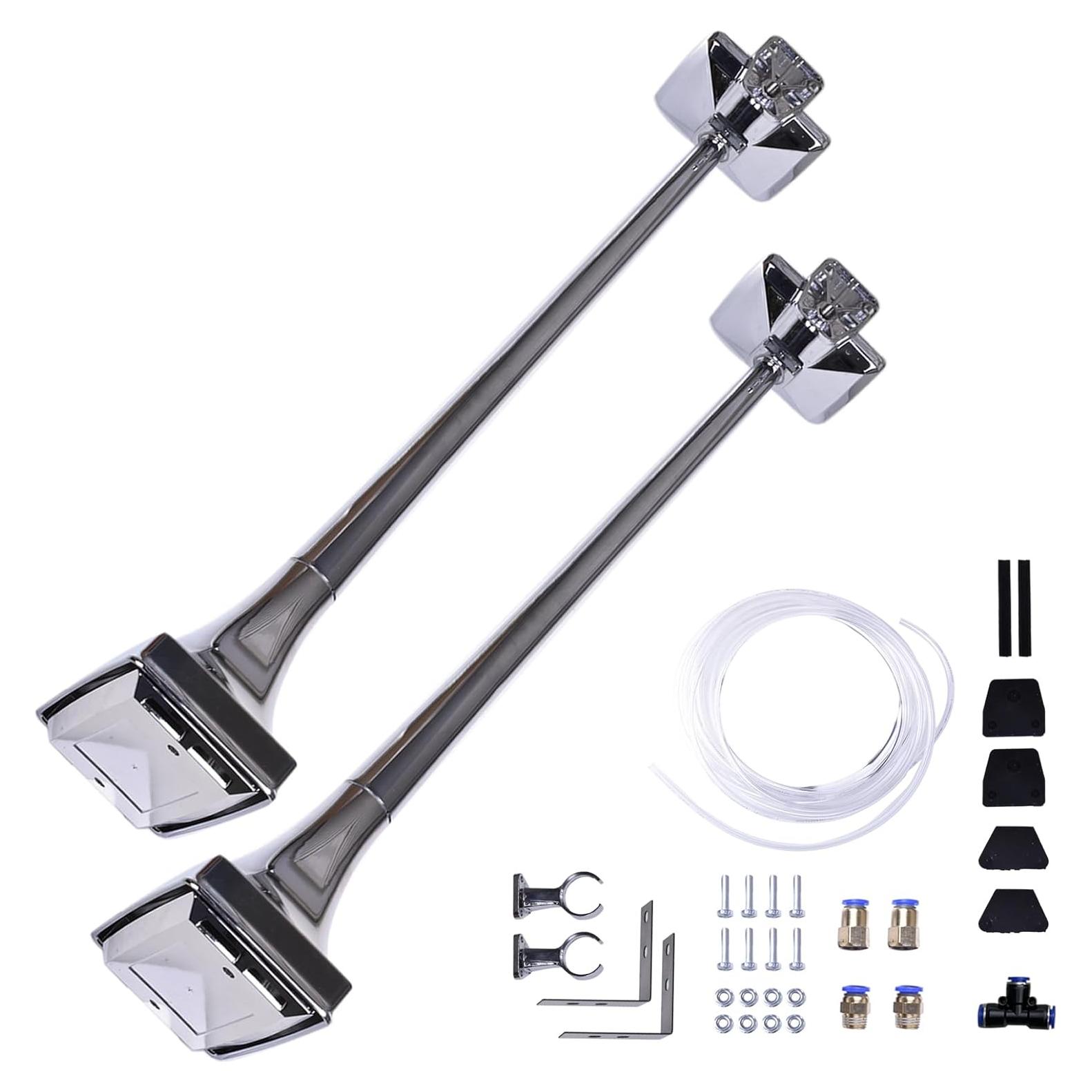 Par de bocinas de aire de tono bajo Prefer Warehouse cromadas