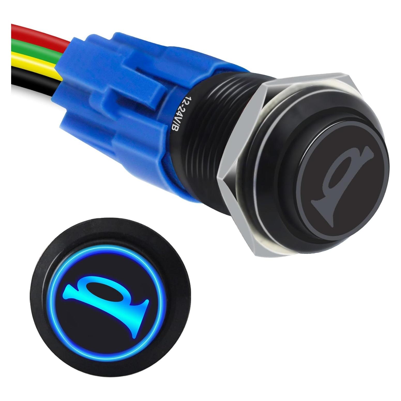 Interruptor de Claxon Momentáneo Gephynm Negro 10.8x7.4cm