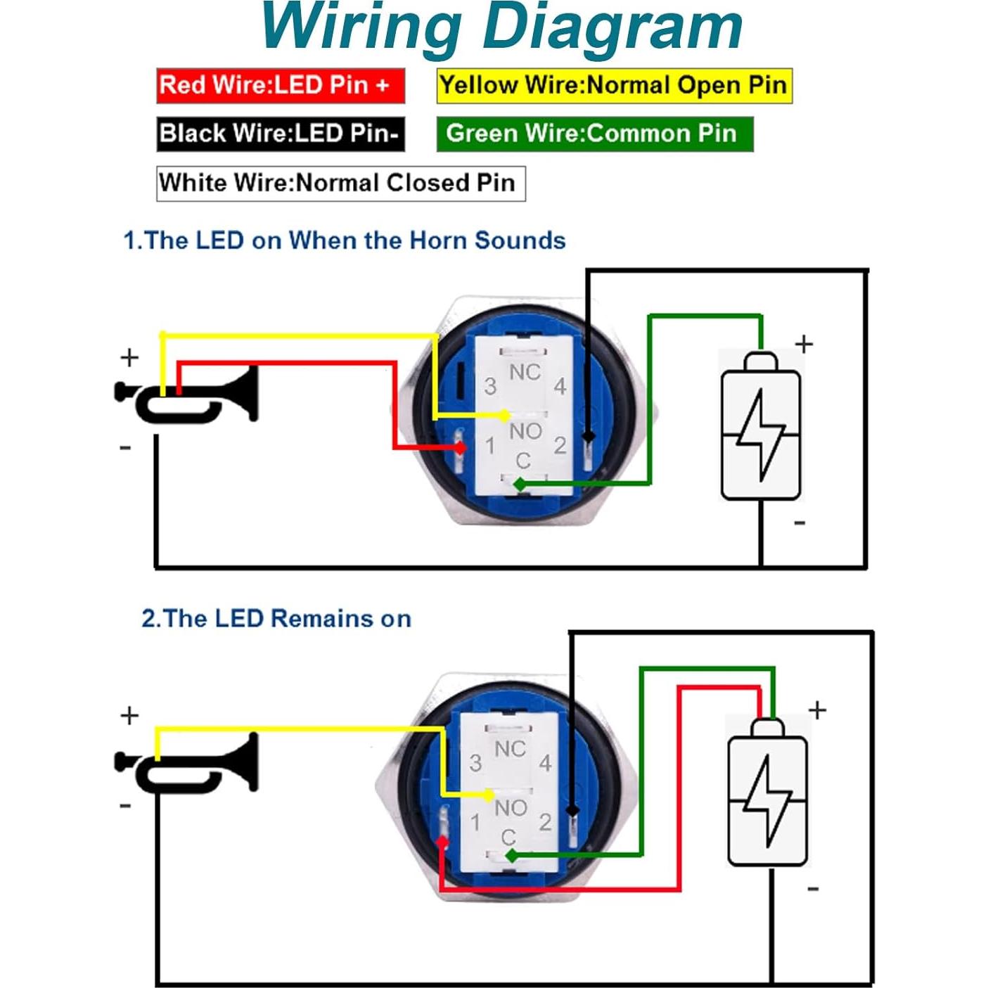 Interruptor de Claxon Momentáneo Gephynm Negro 10.8x7.4cm