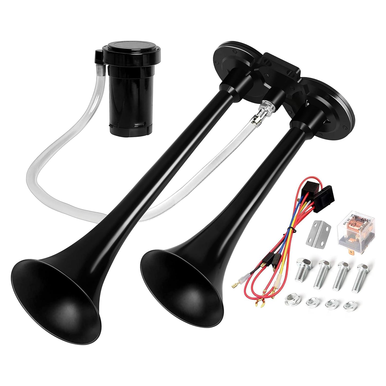 Bocina de Aire Doble CARFKA 12V 150DB con Compresor 120 PSI