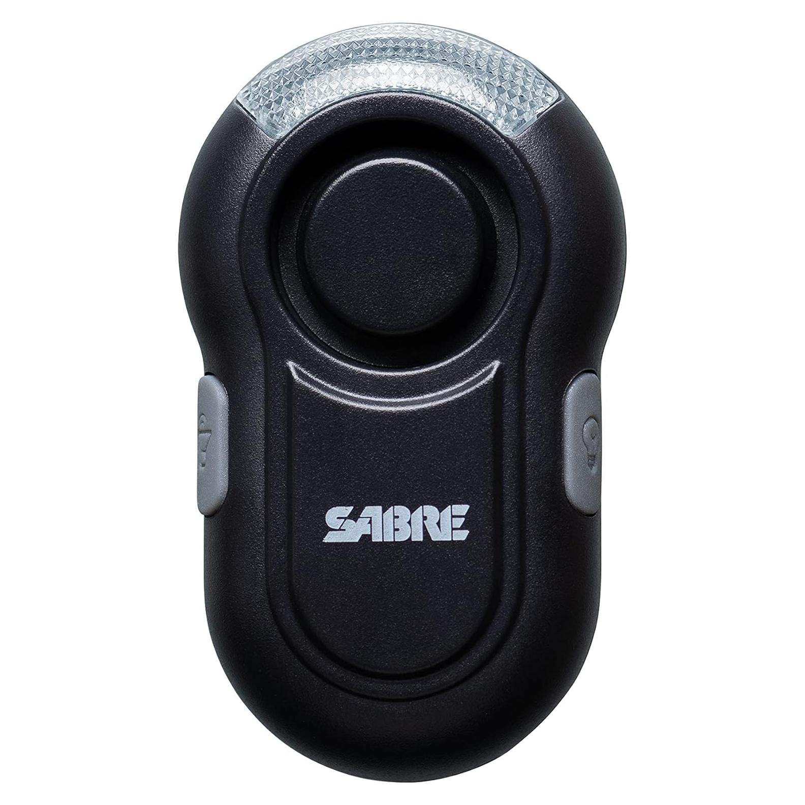 Alarma Personal Sabre Clip-On 120dB con Luz LED Negra