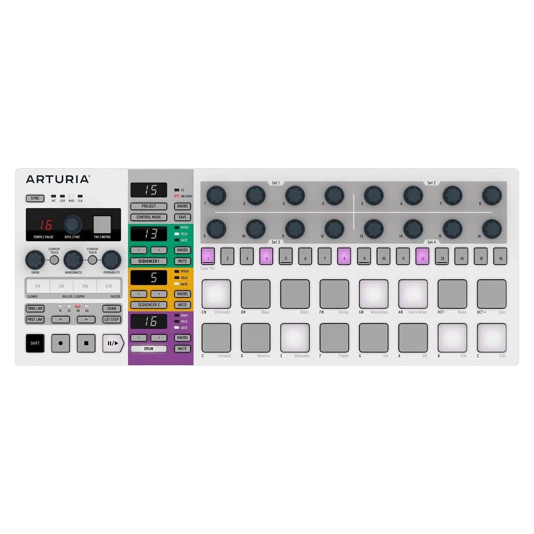 Controlador Secuenciador Arturia BeatStep Pro Blanco - MIDI, 16 Pads