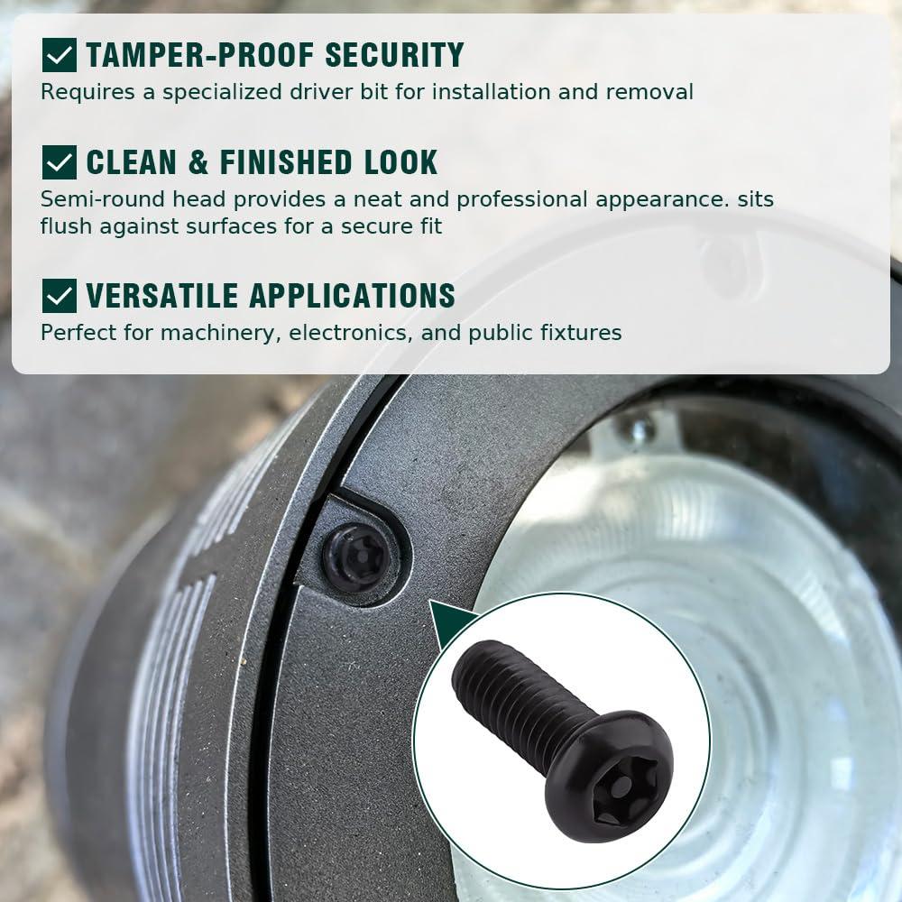 Tornillos de Seguridad Torx M6-1.0 x 30mm Acero Inoxidable 304