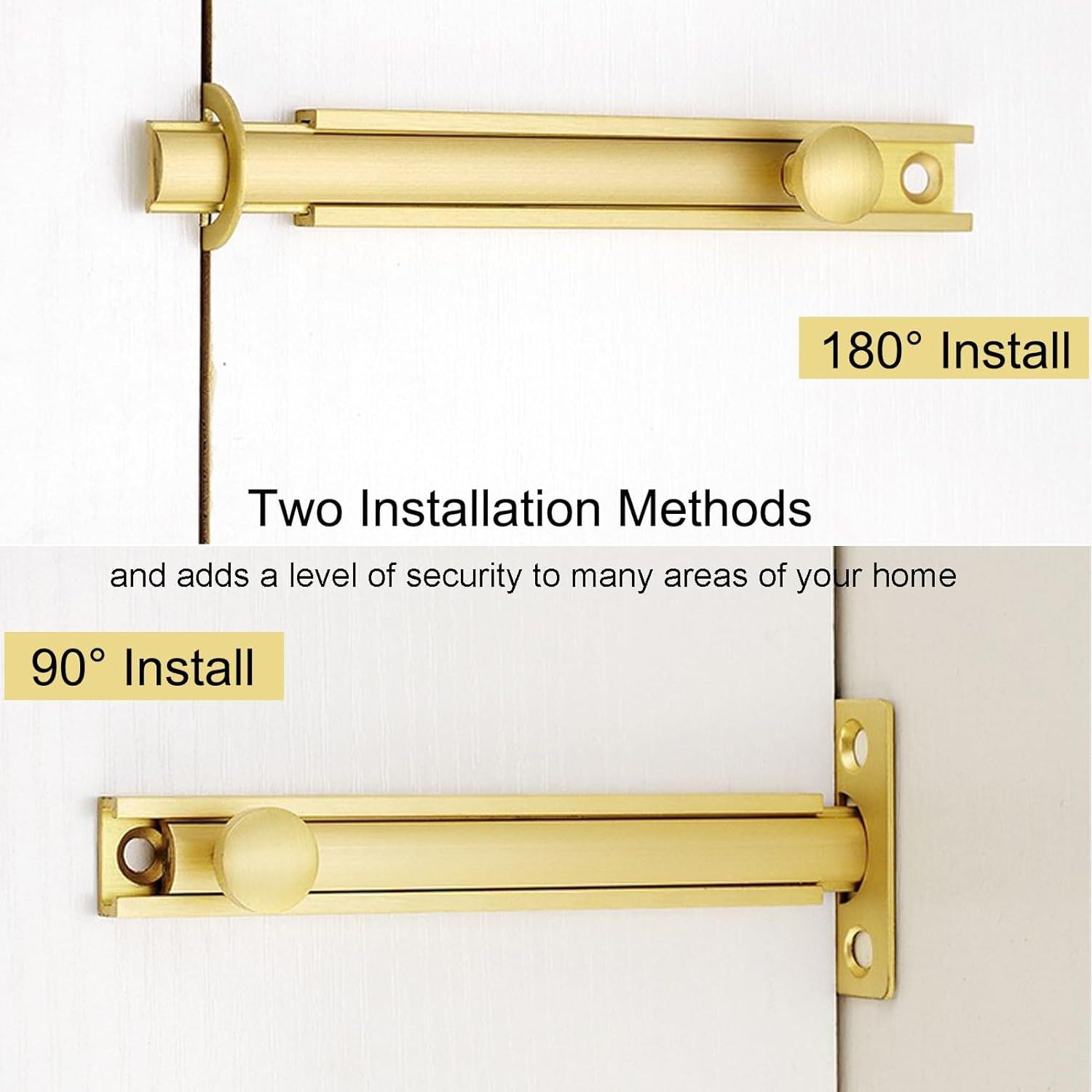 Cerrojo de Superficie de Latón Sólido LIFTATAPA 7.62 cm Negro