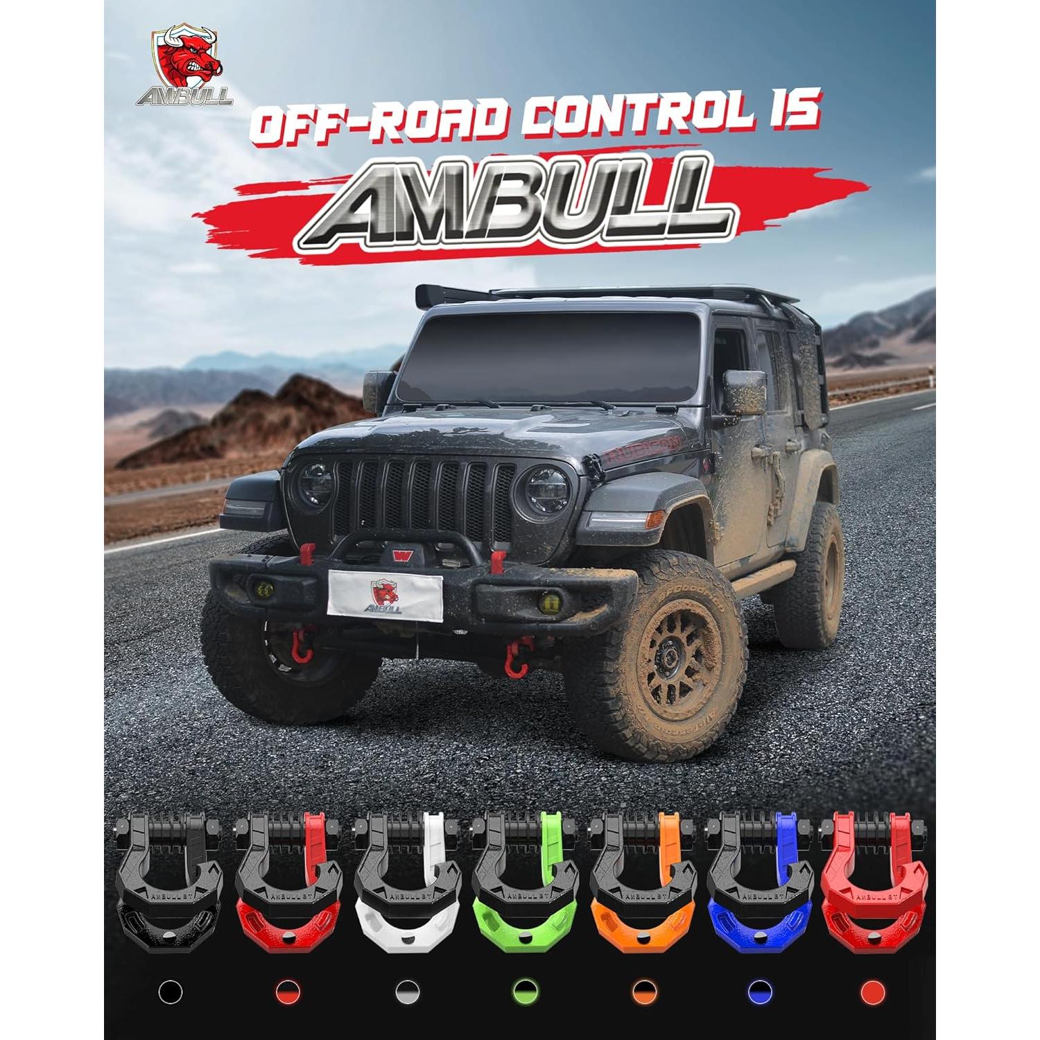 Grilletes D AMBULL 3/4" con Pasador 7/8" 18,144 kg Negro